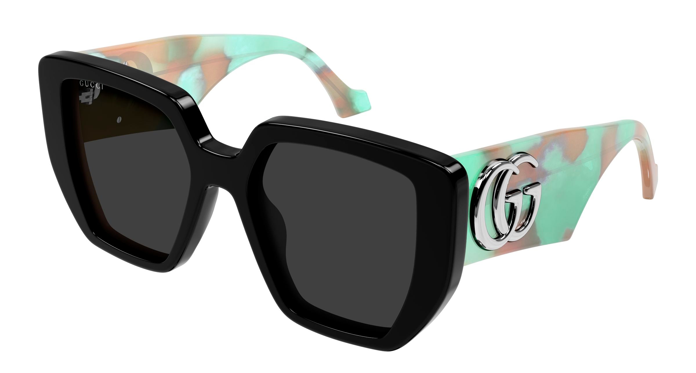 Gucci Donna Gucci GG0956S 011 Occhiali da sole Acetato Nero Grigio Squadrata Gucci Donna Gucci GG0956S 011 Occhiali da sole Acetato Nero Grigio Squadrata