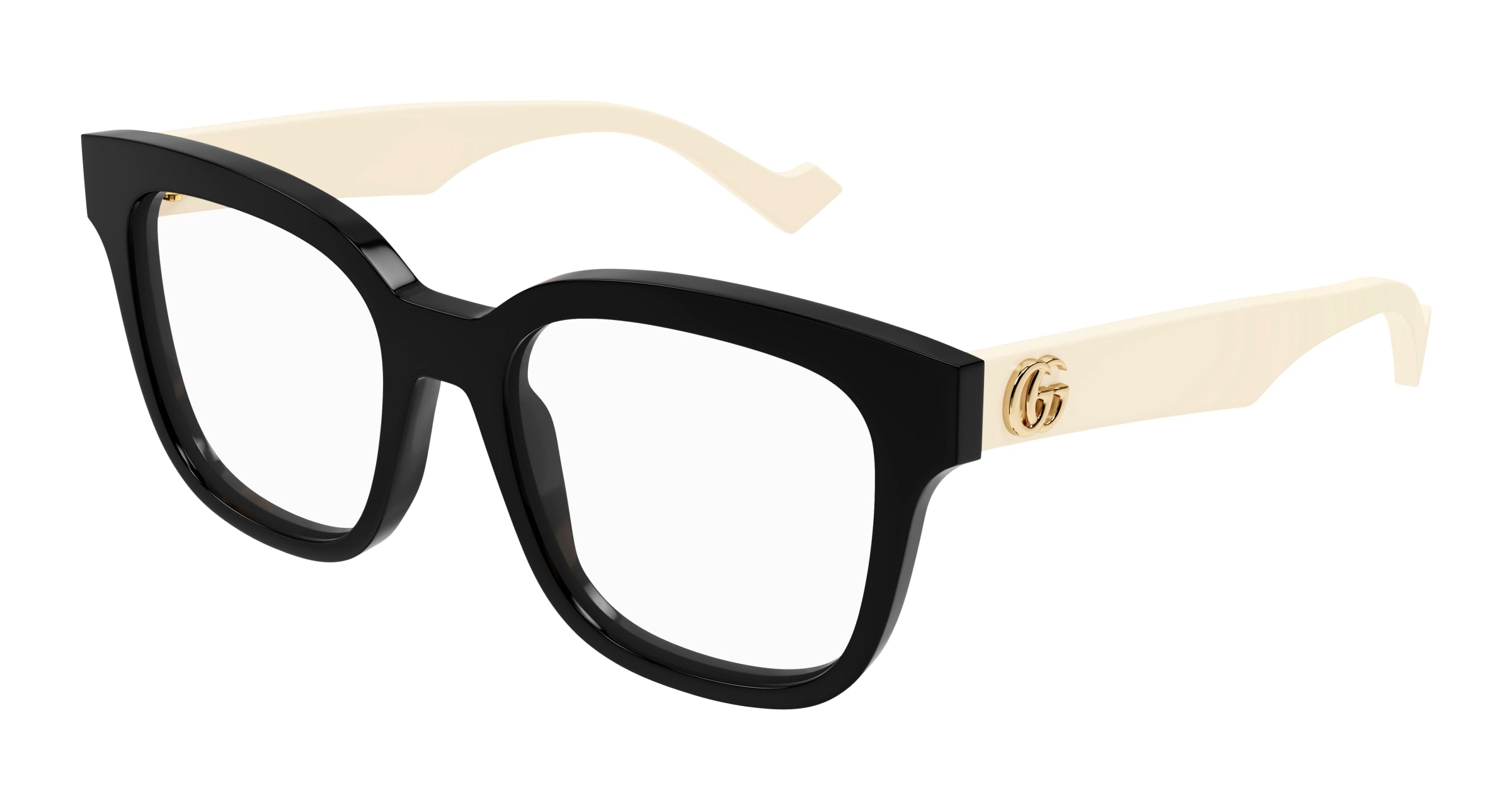 Gucci Donna Gucci GG0958O 002 Montature da vista Acetato Nero Trasparente Squadrata