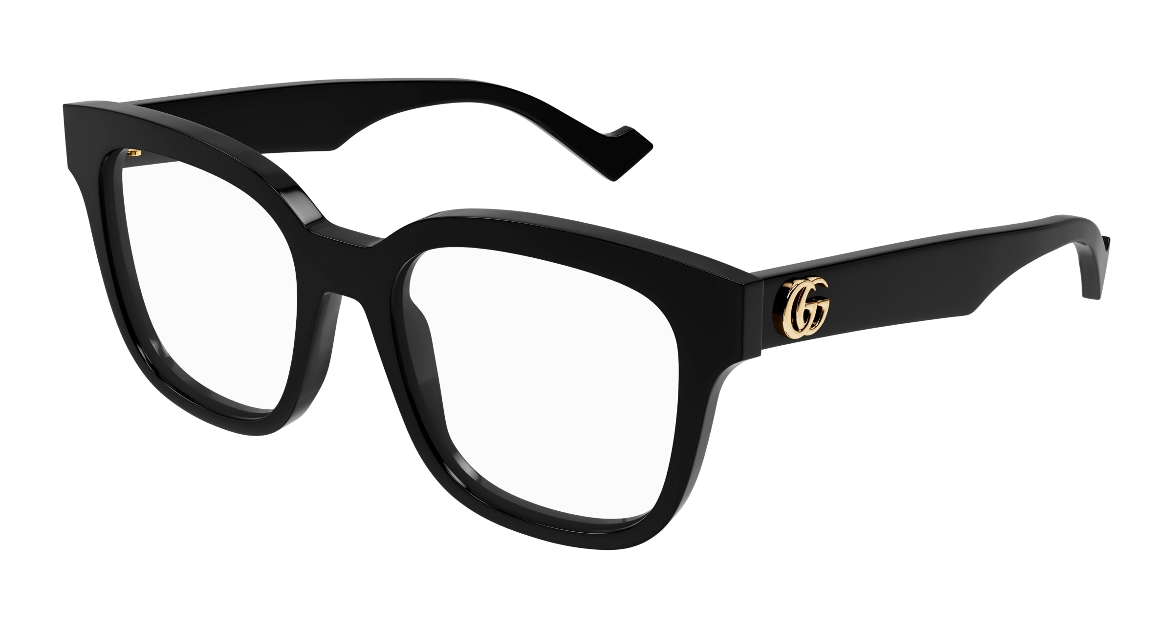 Gucci Donna Gucci GG0958O 004 Montature da vista Acetato Nero Trasparente Squadrata Gucci Donna Gucci GG0958O 004 Montature da vista Acetato Nero Trasparente Squadrata