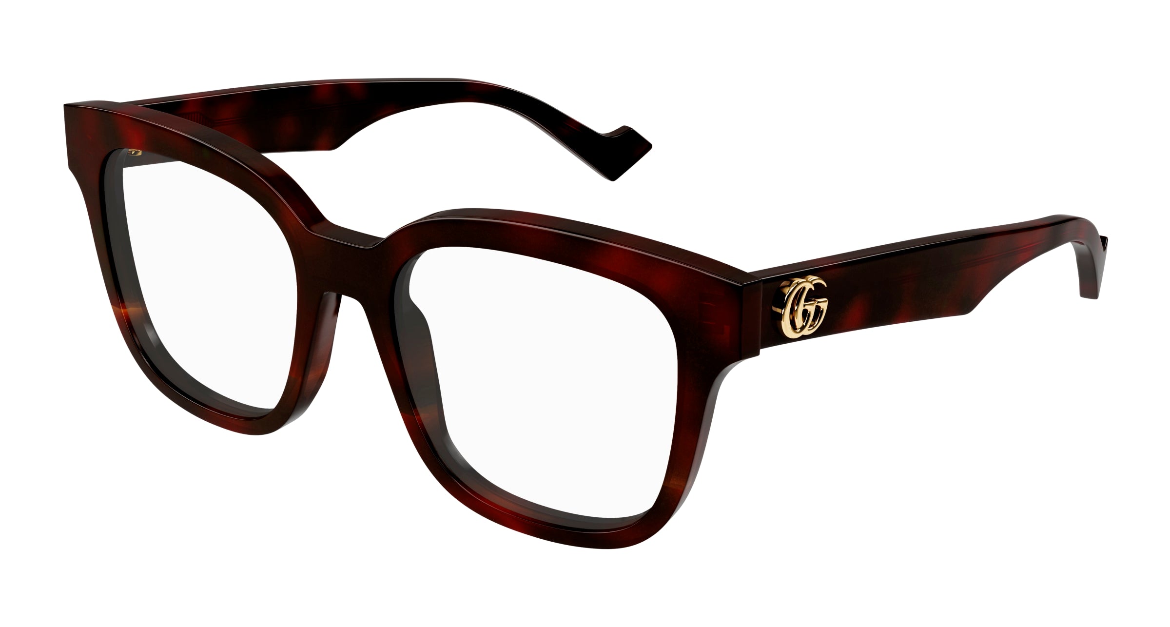 Gucci Donna Gucci GG0958O 007 Montature da vista Acetato Havana Squadrata Gucci Donna Gucci GG0958O 007 Montature da vista Acetato Havana Squadrata