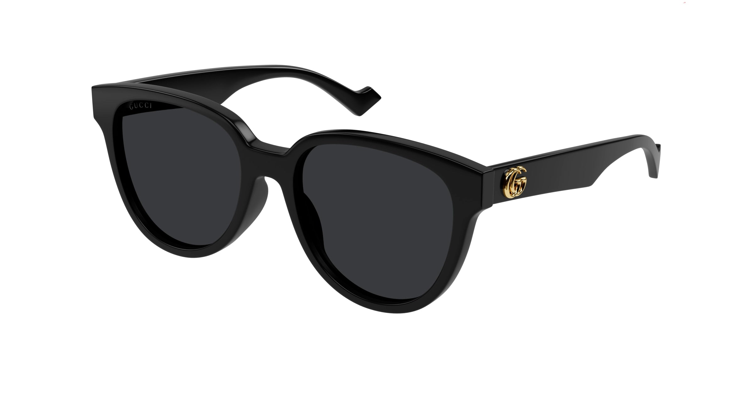 Gucci Donna Gucci GG0960SA 002 Occhiali da sole Acetato Nero Grigio Rotonda Normale
