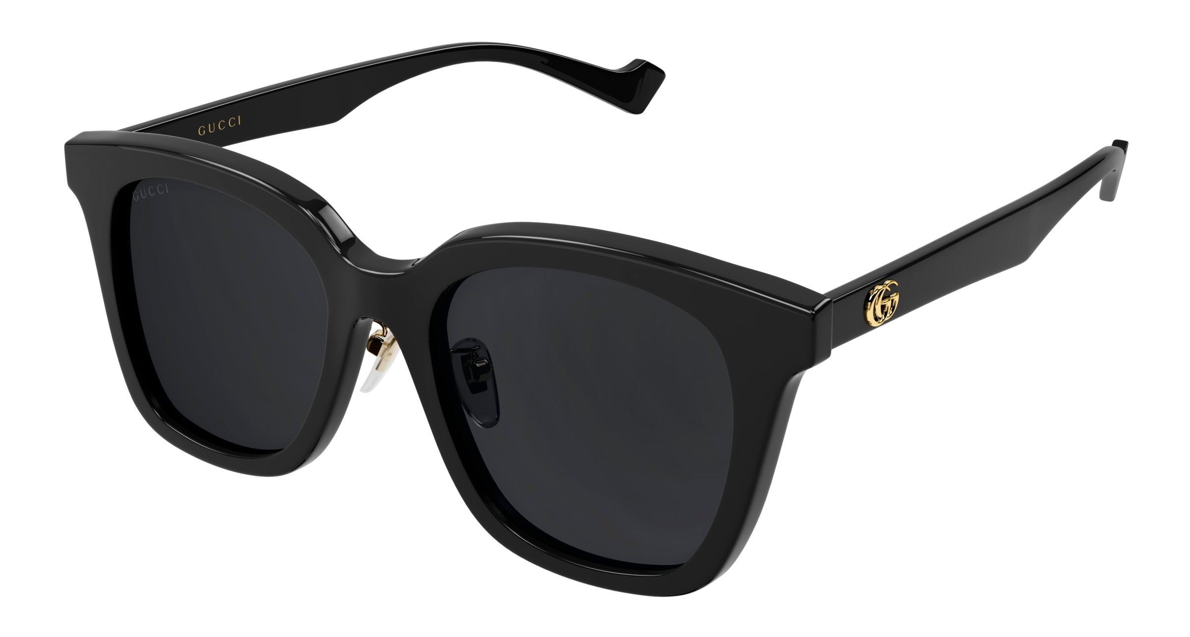 Gucci Donna Gucci GG1000SK 001 Occhiali da sole Acetato Nero Grigio Squadrata Normale Gucci Donna Gucci GG1000SK 001 Occhiali da sole Acetato Nero Grigio Squadrata Normale