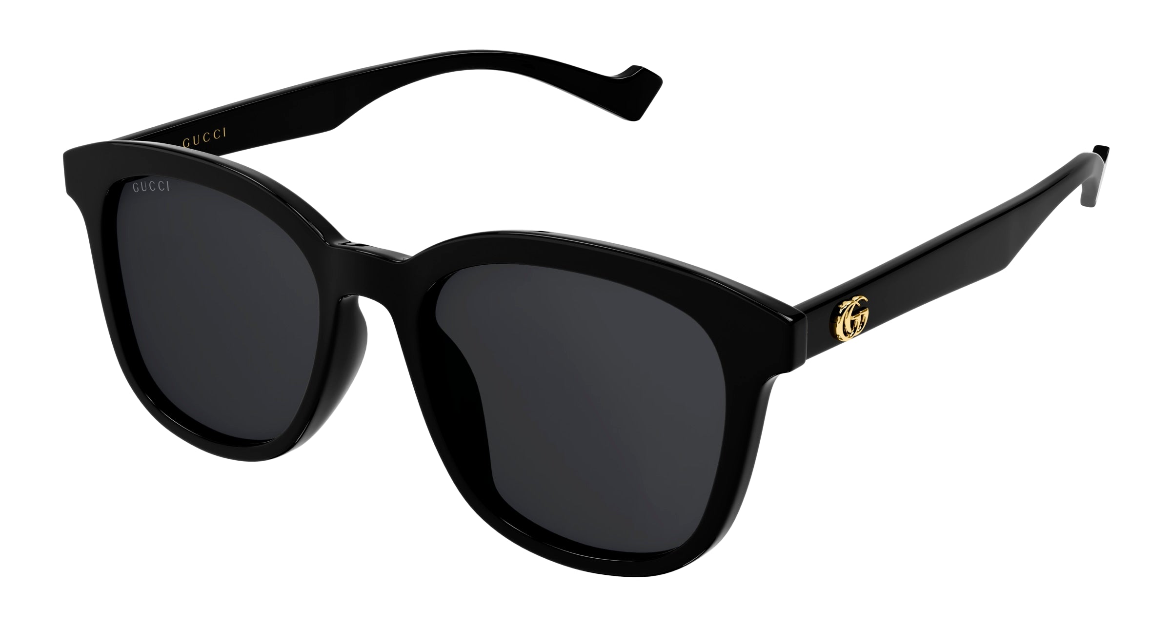 Gucci Donna Gucci GG1001SK 001 Occhiali da sole Acetato Nero Grigio Squadrata Normale