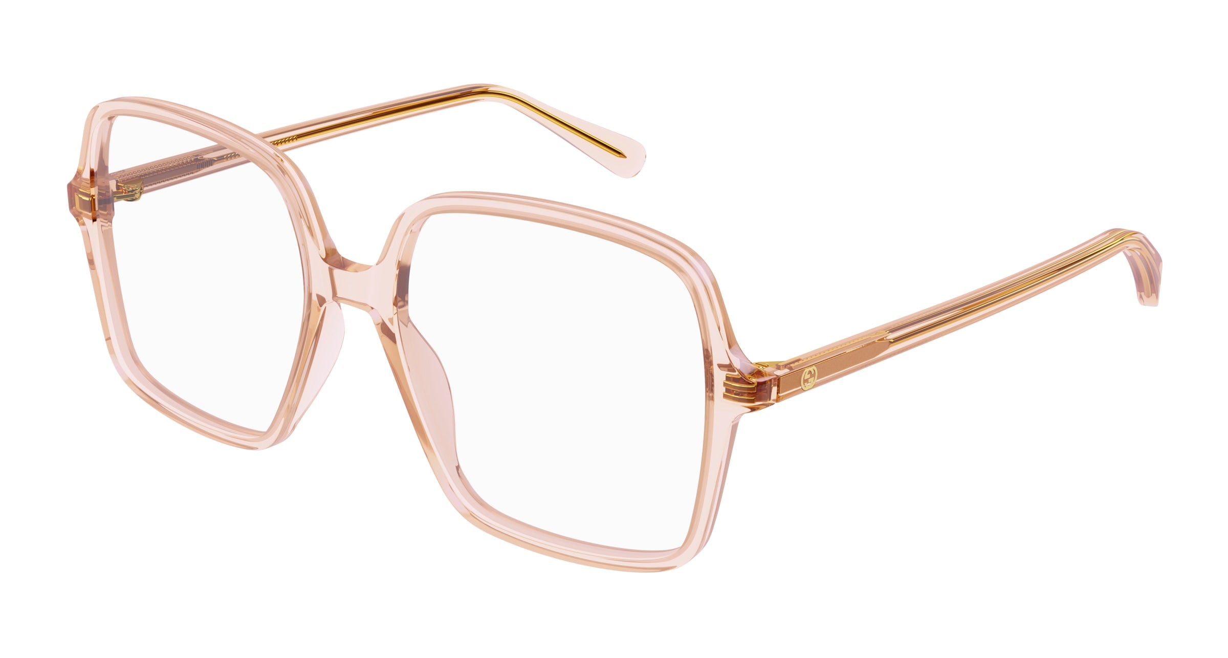 Gucci Donna Gucci GG1003O 006 Montature da vista Rosa Trasparente Squadrata