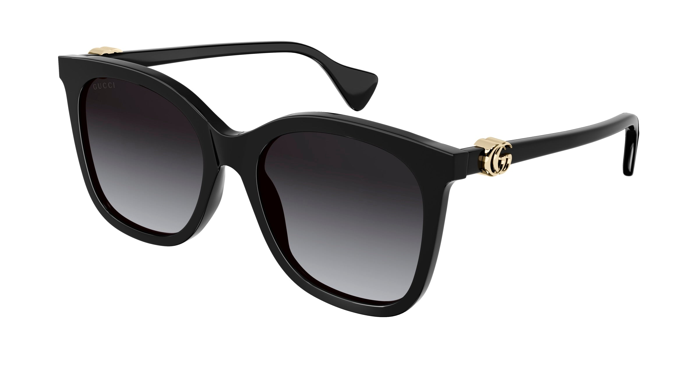 Gucci Donna Gucci GG1071S 001 Occhiali da sole Acetato Nero Grigio Cat Eye Sfumato Gucci Donna Gucci GG1071S 001 Occhiali da sole Acetato Nero Grigio Cat Eye Sfumato