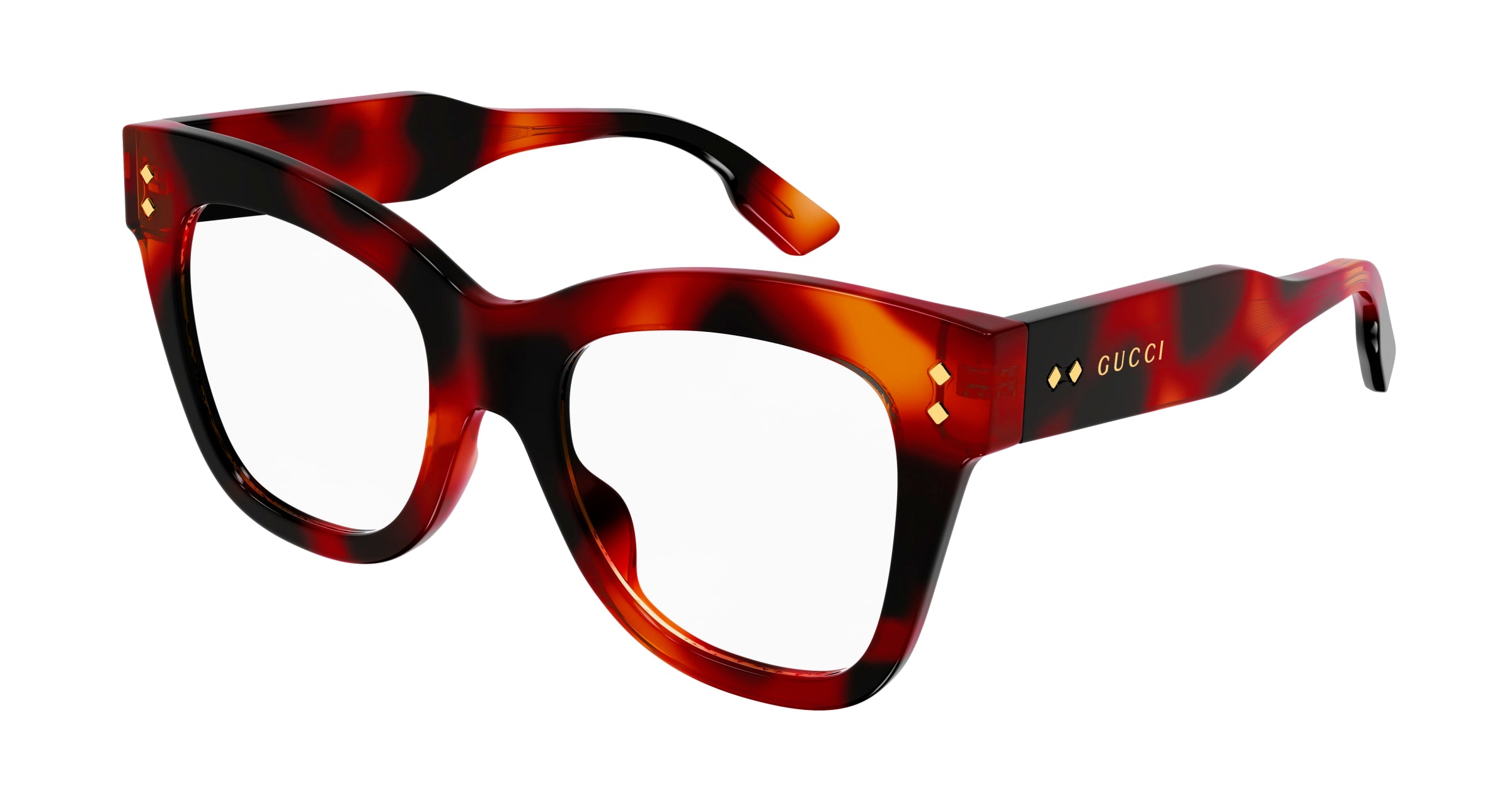 Gucci Donna Gucci GG1082O 002 Montature da vista Acetato Havana Cat Eye Gucci Donna Gucci GG1082O 002 Montature da vista Acetato Havana Cat Eye