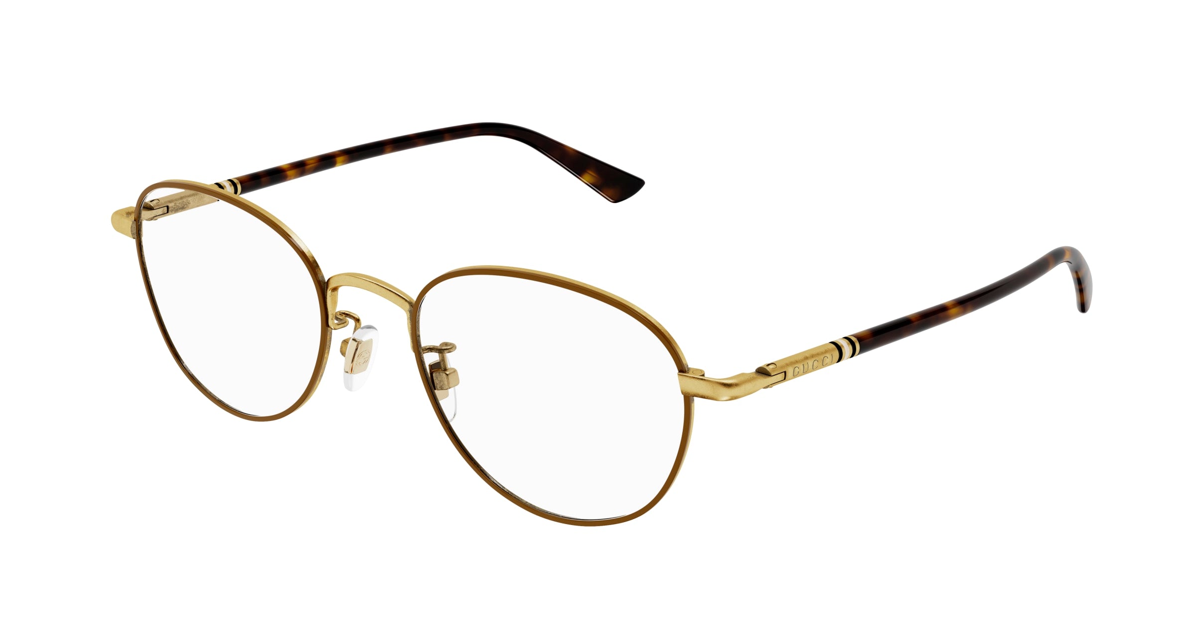 Gucci Donna Gucci GG1128OJ 002 Montature da vista Titanio Marrone Rotonda Gucci Donna Gucci GG1128OJ 002 Montature da vista Titanio Marrone Rotonda