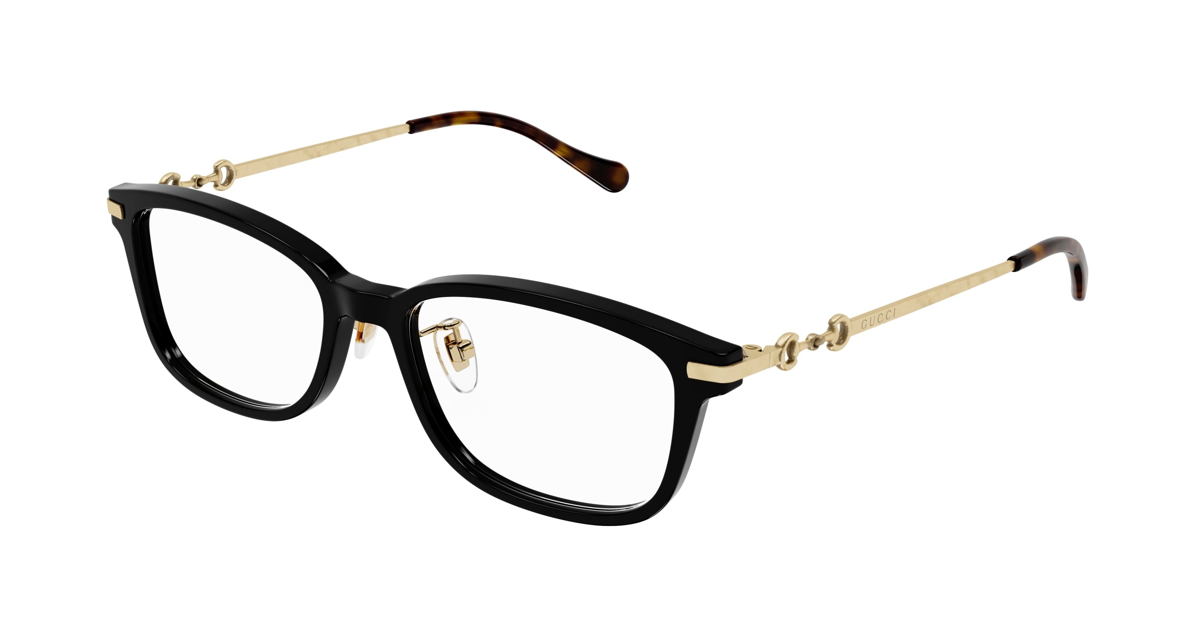 Gucci Donna Gucci GG1129OJ 001 Montature da vista Acetato Nero Squadrata