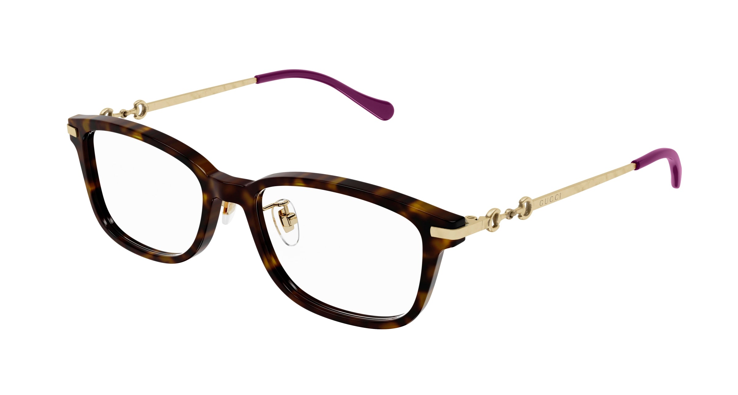 Gucci Donna Gucci GG1129OJ 002 Montature da vista Acetato Havana Squadrata Gucci Donna Gucci GG1129OJ 002 Montature da vista Acetato Havana Squadrata