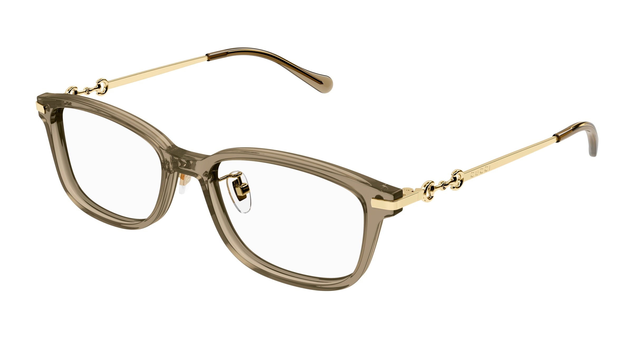 Gucci Donna Gucci GG1129OJ 004 Montature da vista Acetato Marrone Squadrata
