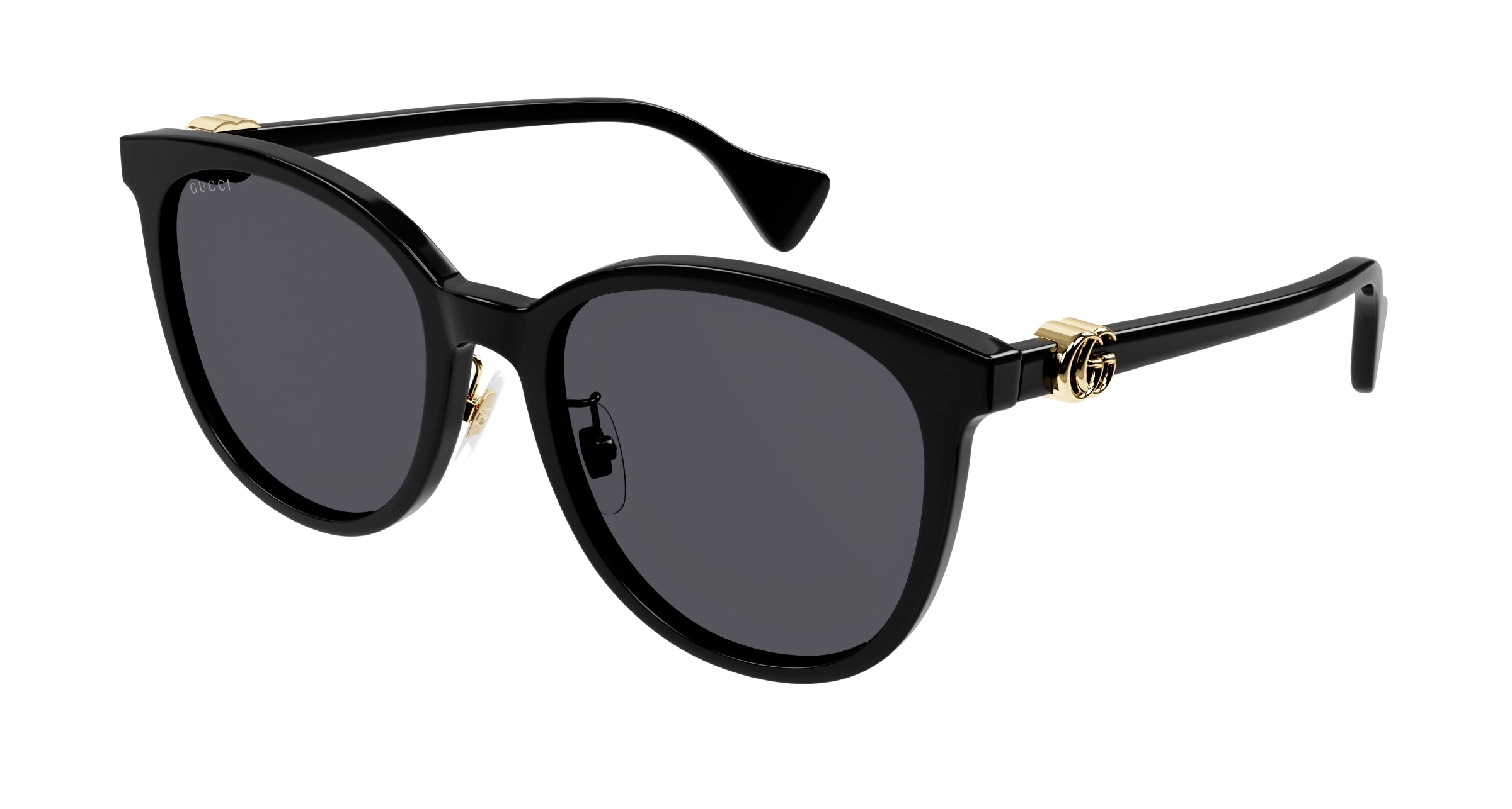 Gucci Donna Gucci GG1180SK 002 Occhiali da sole Acetato Nero Grigio Cat Eye Normale Gucci Donna Gucci GG1180SK 002 Occhiali da sole Acetato Nero Grigio Cat Eye Normale