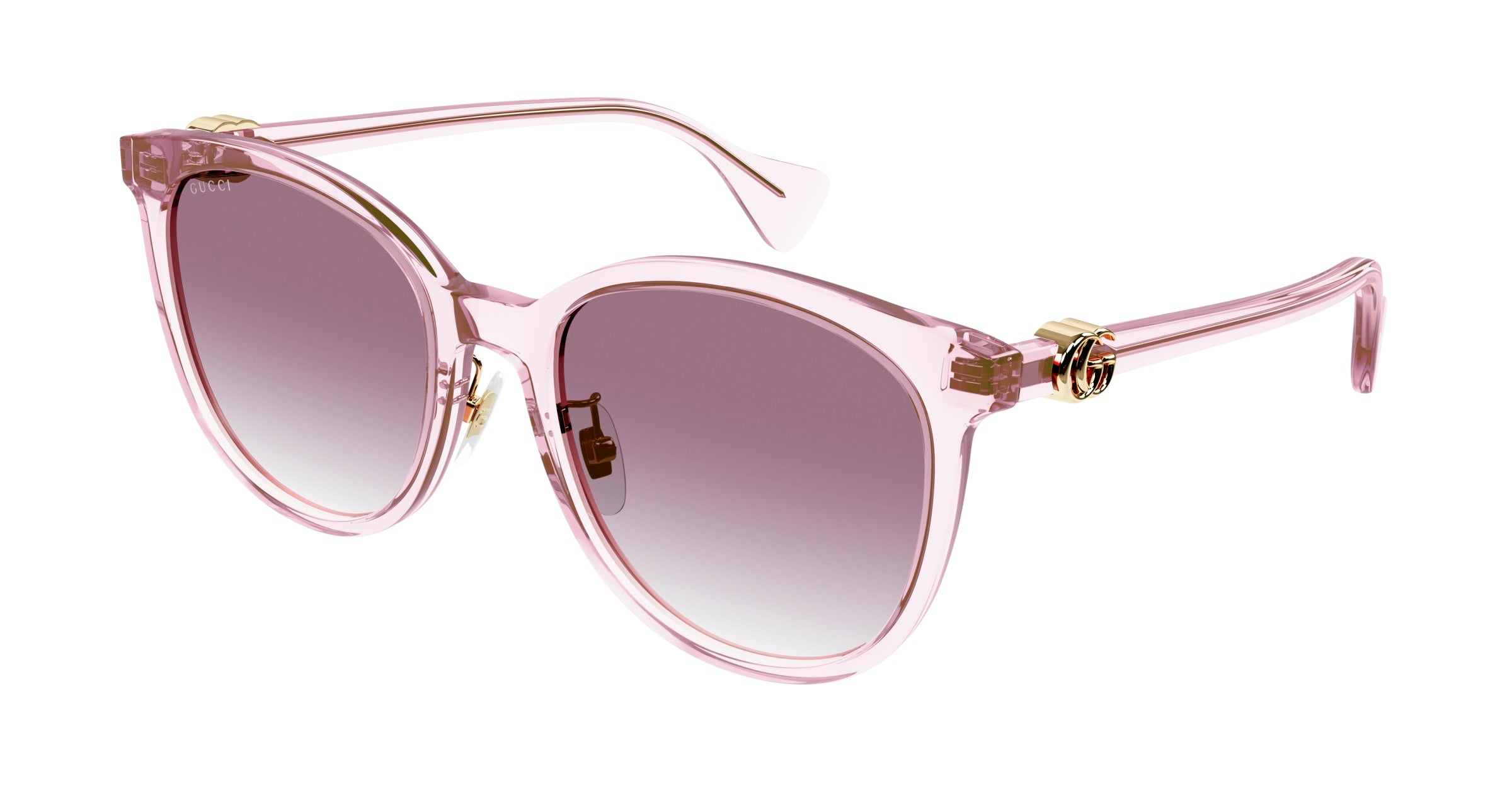 Gucci Donna Gucci GG1180SK 005 Occhiali da sole Acetato Rosa Viola Cat Eye Normale Sfumato