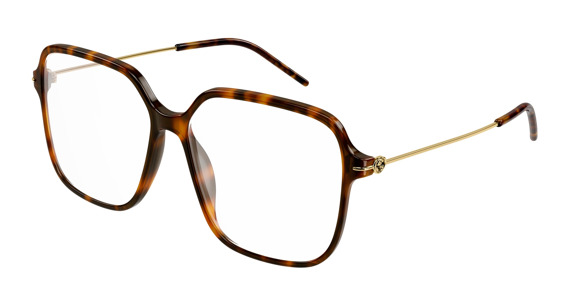 Gucci Donna Gucci GG1271O 002 Montature da vista Plastica Havana Squadrata