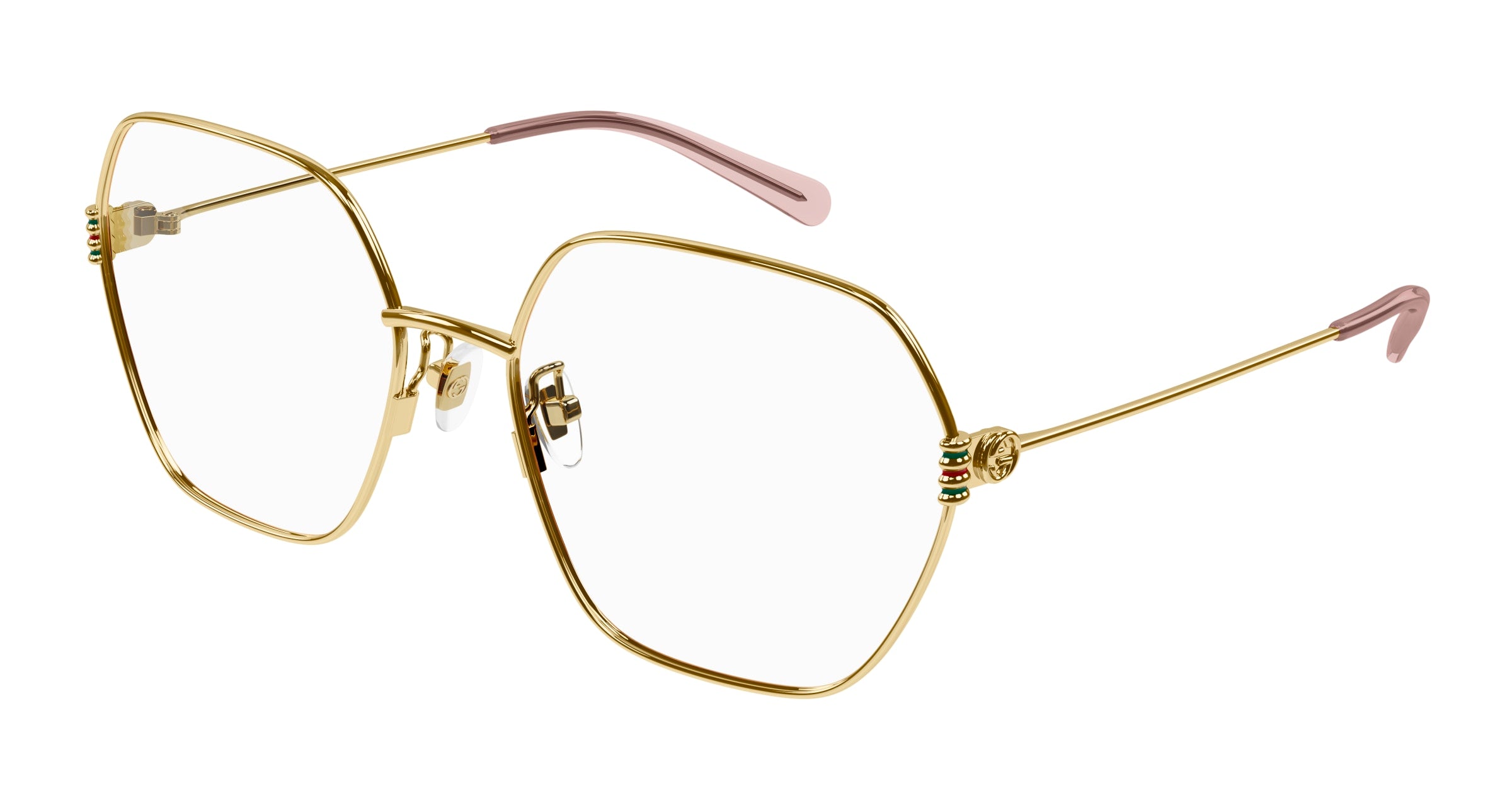 Gucci Donna Gucci GG1285O 001 Montature da vista Metallo Oro Geometrica
