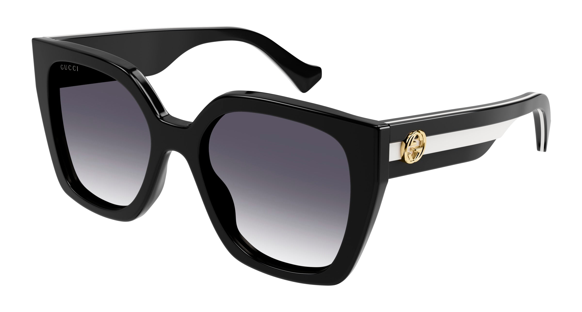 Gucci Donna Gucci GG1300S 004 Occhiali da sole Plastica Nero Grigio Squadrata Sfumato