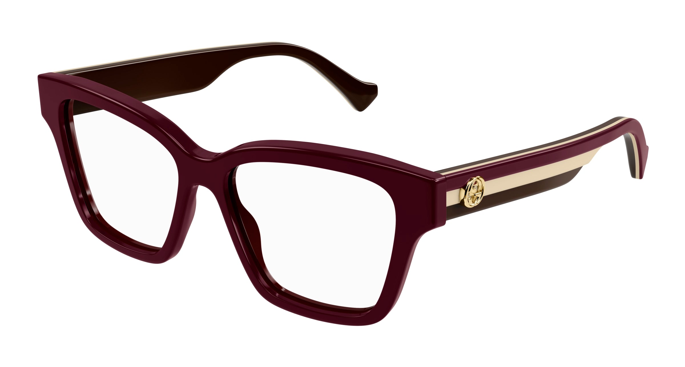 Gucci Donna Gucci GG1302O 005 Montature da vista Plastica Borgogna Squadrata Gucci Donna Gucci GG1302O 005 Montature da vista Plastica Borgogna Squadrata