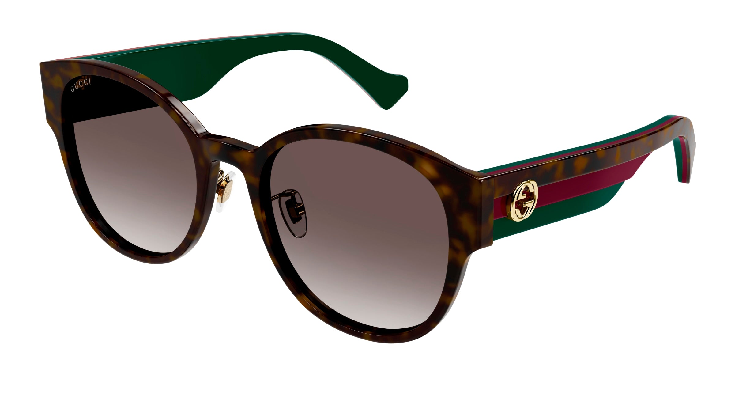 Gucci Donna Gucci GG1304SK 002 Occhiali da sole Acetato Havana Marrone Rotonda Sfumato Gucci Donna Gucci GG1304SK 002 Occhiali da sole Acetato Havana Marrone Rotonda Sfumato