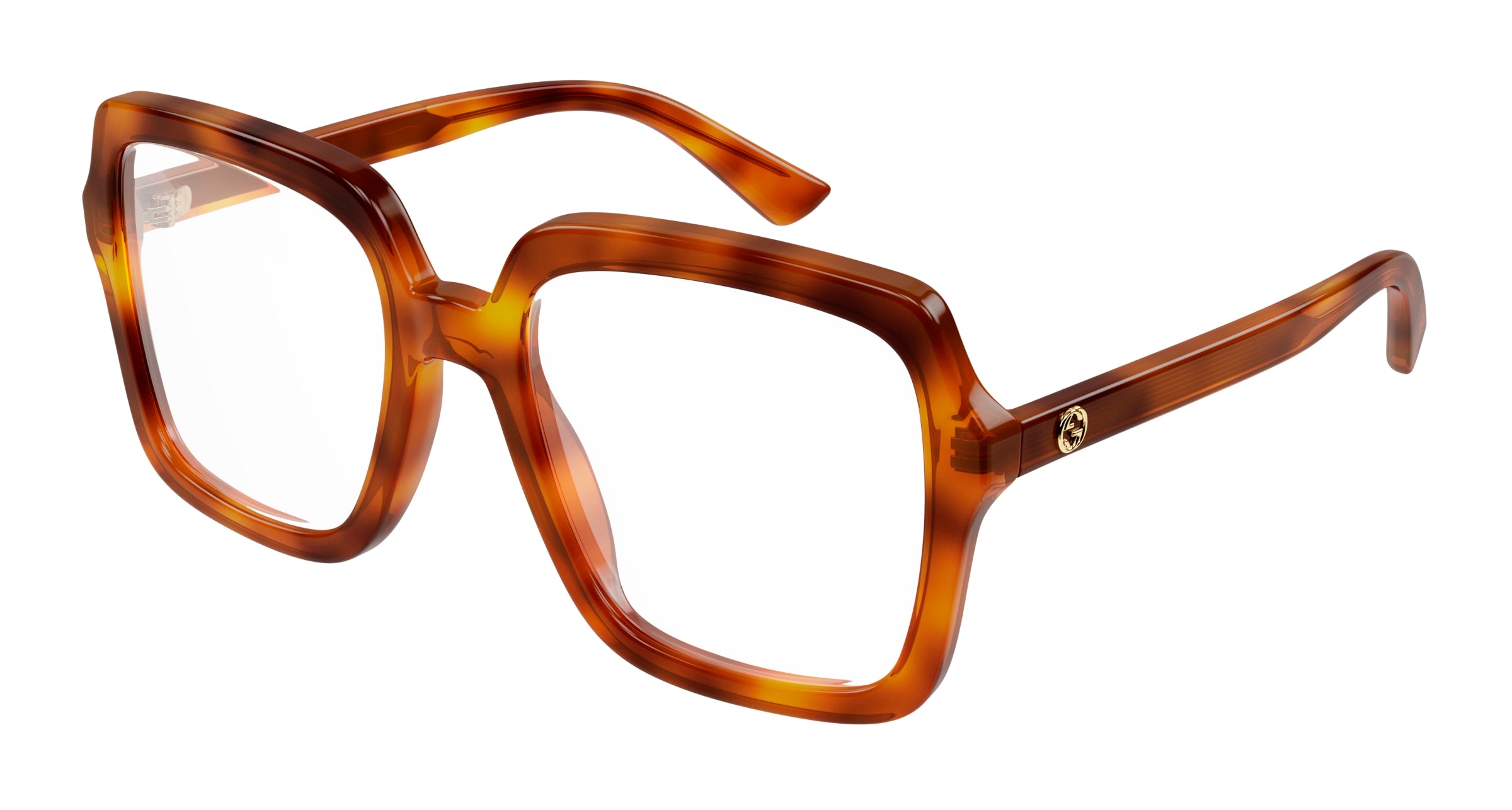 Gucci Donna Gucci GG1318O 002 Montature da vista Acetato Havana Squadrata Gucci Donna Gucci GG1318O 002 Montature da vista Acetato Havana Squadrata
