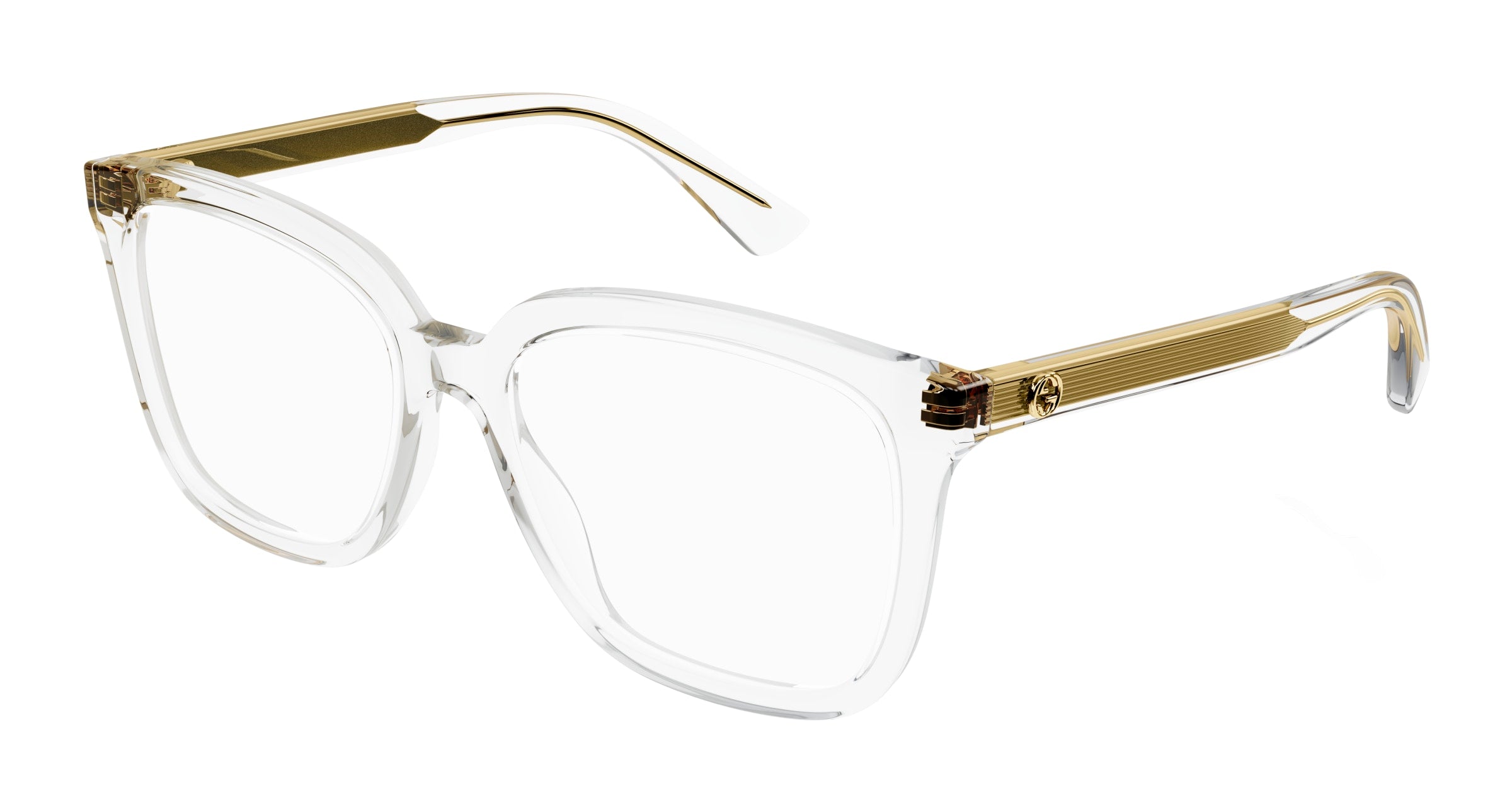 Gucci Donna Gucci GG1319O 003 Montature da vista Acetato Trasparente Squadrata
