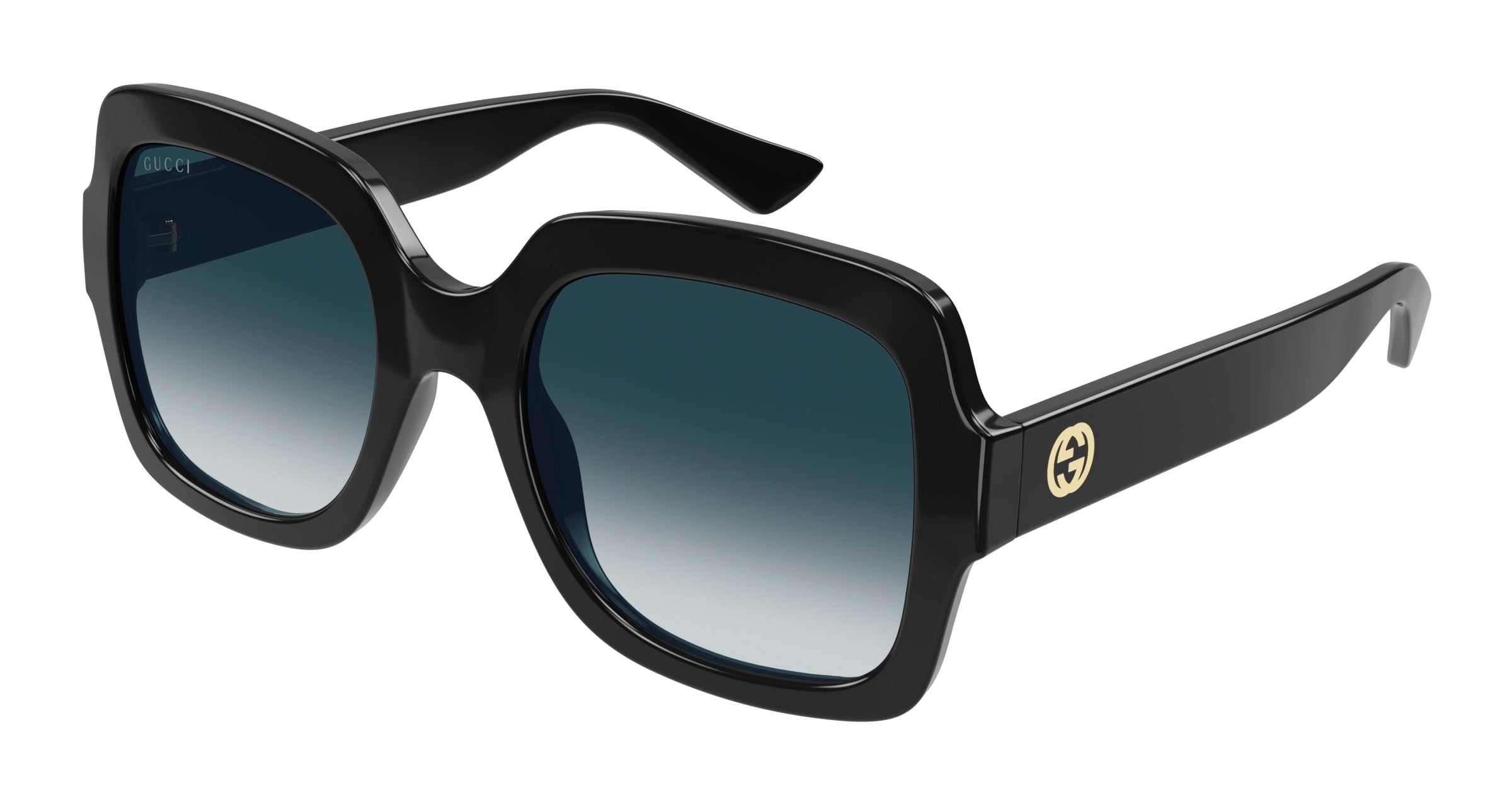 Gucci Donna Gucci GG1337S 001 Occhiali da sole Plastica Nero Grigio Oversize Sfumato Gucci Donna Gucci GG1337S 001 Occhiali da sole Plastica Nero Grigio Oversize Sfumato