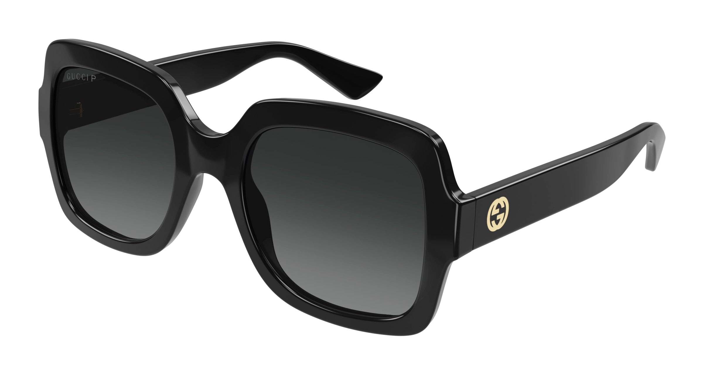 Gucci Donna Gucci GG1337S 002 Occhiali da sole Plastica Nero Grigio Oversize Polarizzata Gucci Donna Gucci GG1337S 002 Occhiali da sole Plastica Nero Grigio Oversize Polarizzata