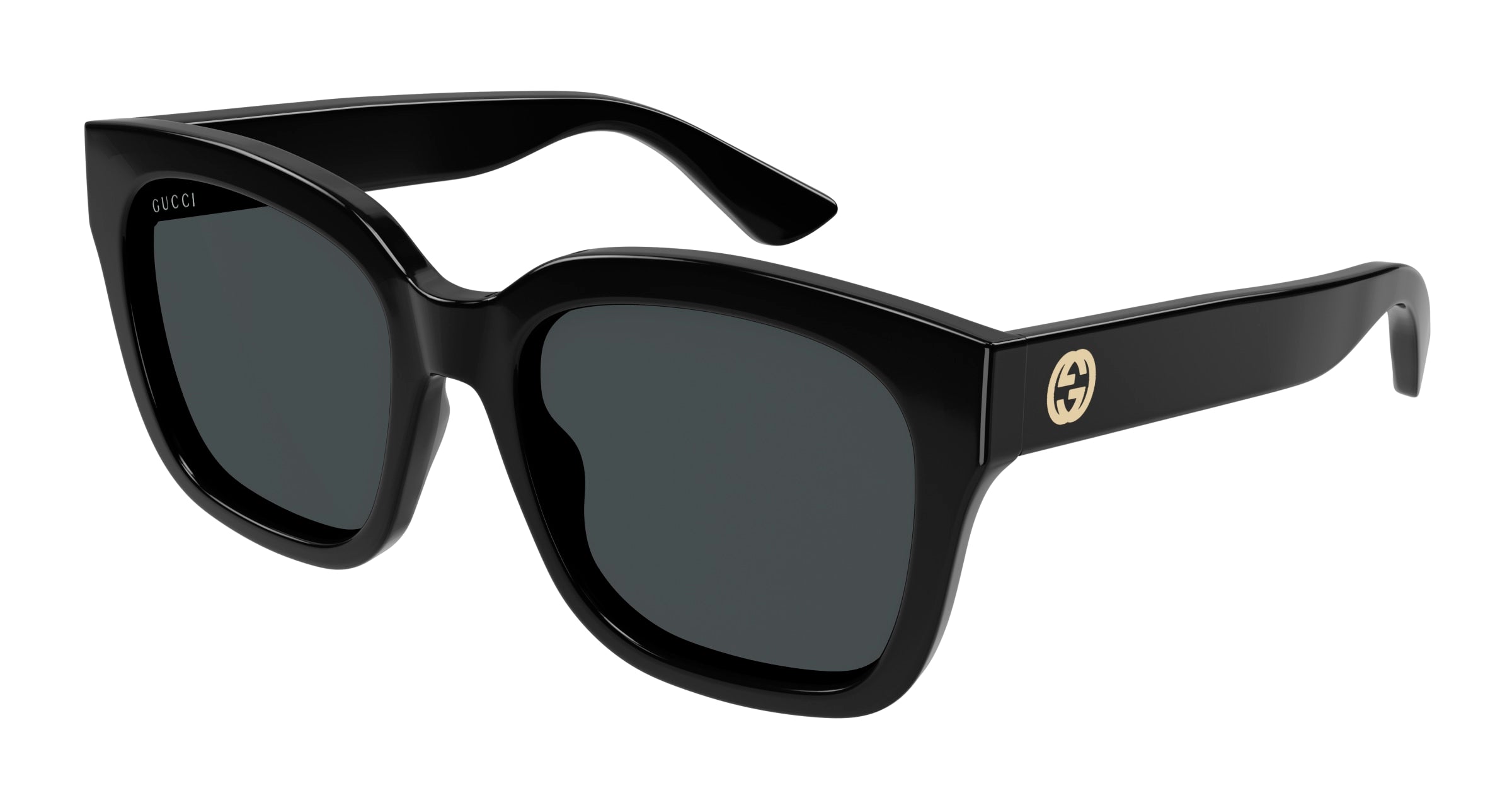 Gucci Donna Gucci GG1338S 001 Occhiali da sole Plastica Nero Grigio Squadrata