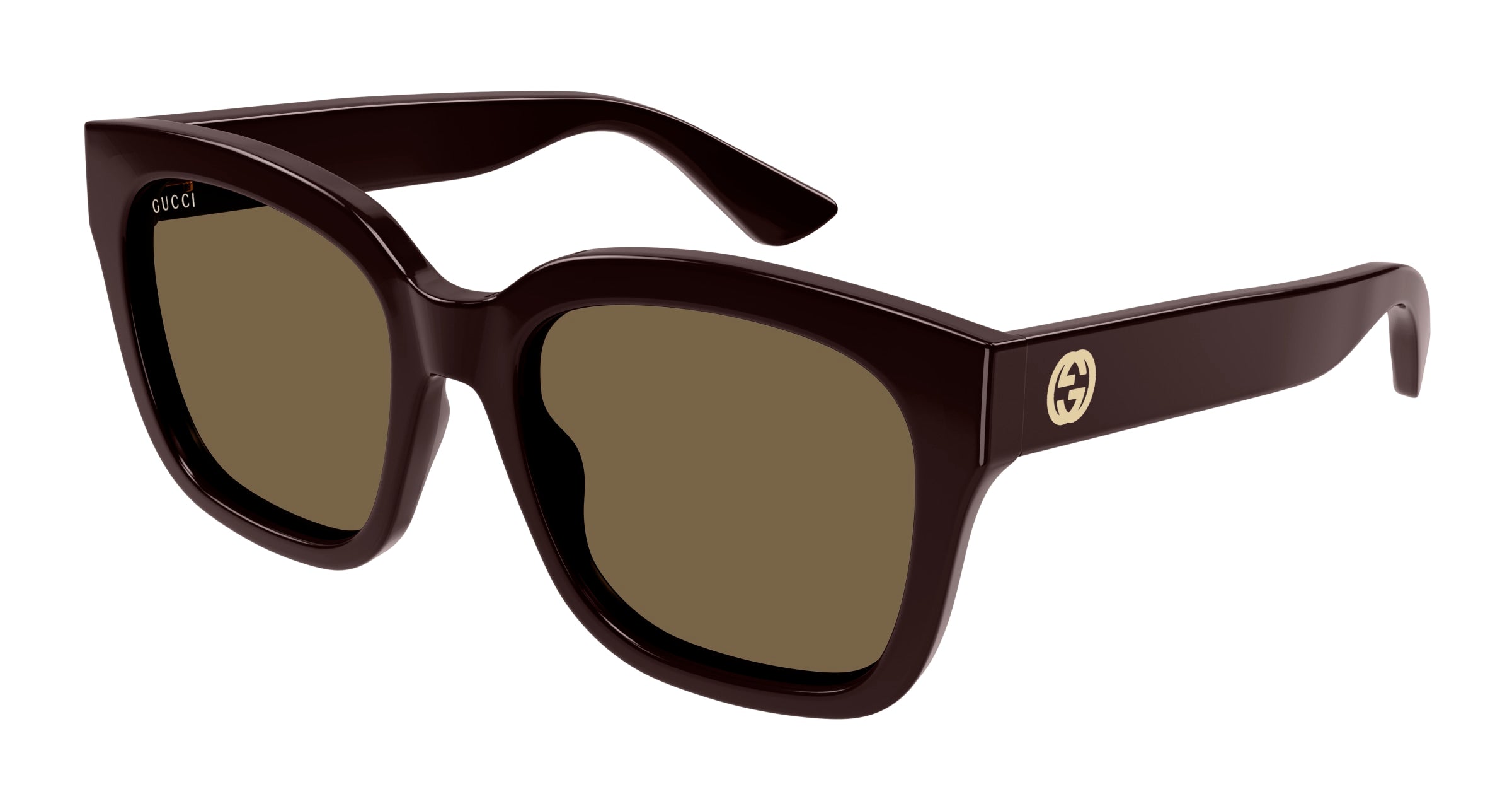 Gucci Donna Gucci GG1338S 005 Occhiali da sole Plastica Borgogna Marrone Squadrata Gucci Donna Gucci GG1338S 005 Occhiali da sole Plastica Borgogna Marrone Squadrata