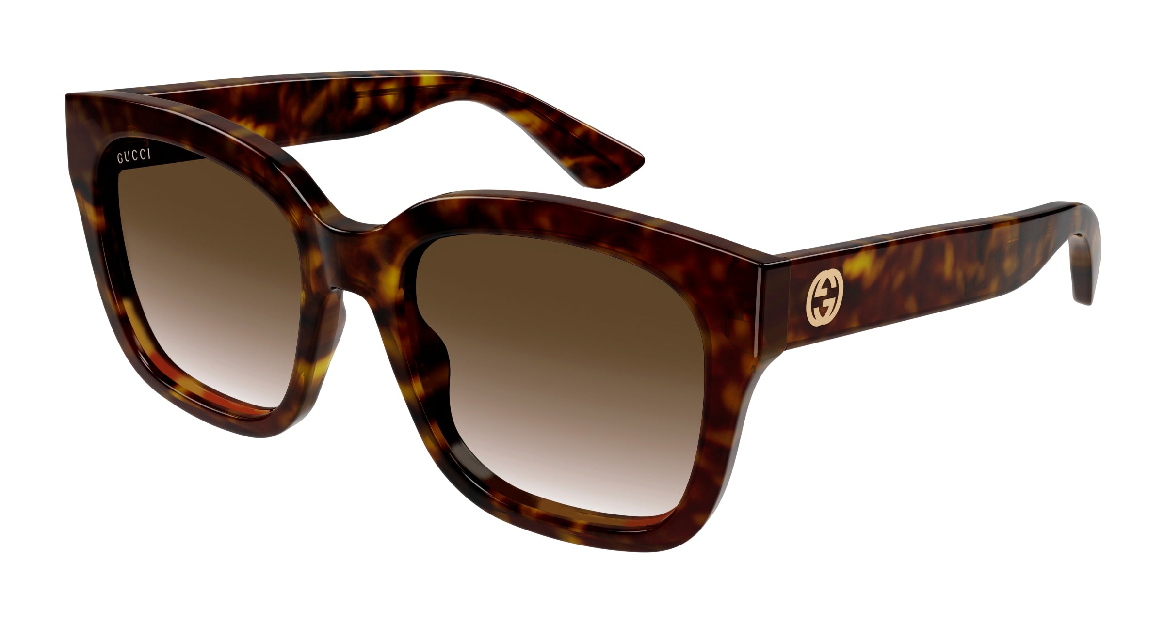 Gucci Donna Gucci GG1338SK 002 Occhiali da sole Iniettato Havana Marrone Squadrata Normale Sfumato Gucci Donna Gucci GG1338SK 002 Occhiali da sole Iniettato Havana Marrone Squadrata Normale Sfumato