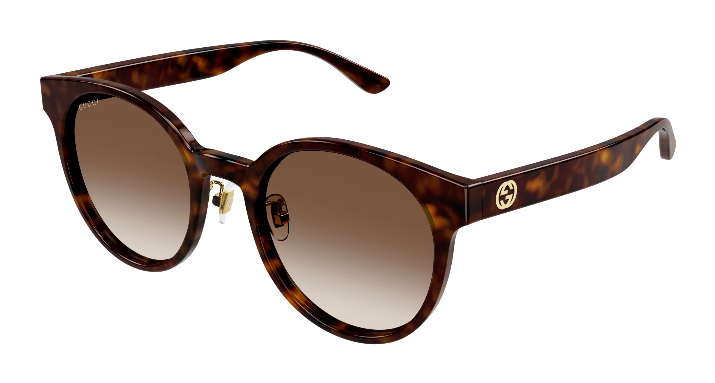 Gucci Donna Gucci GG1339SK 003 Occhiali da sole Plastica Havana Marrone Rotonda Sfumato