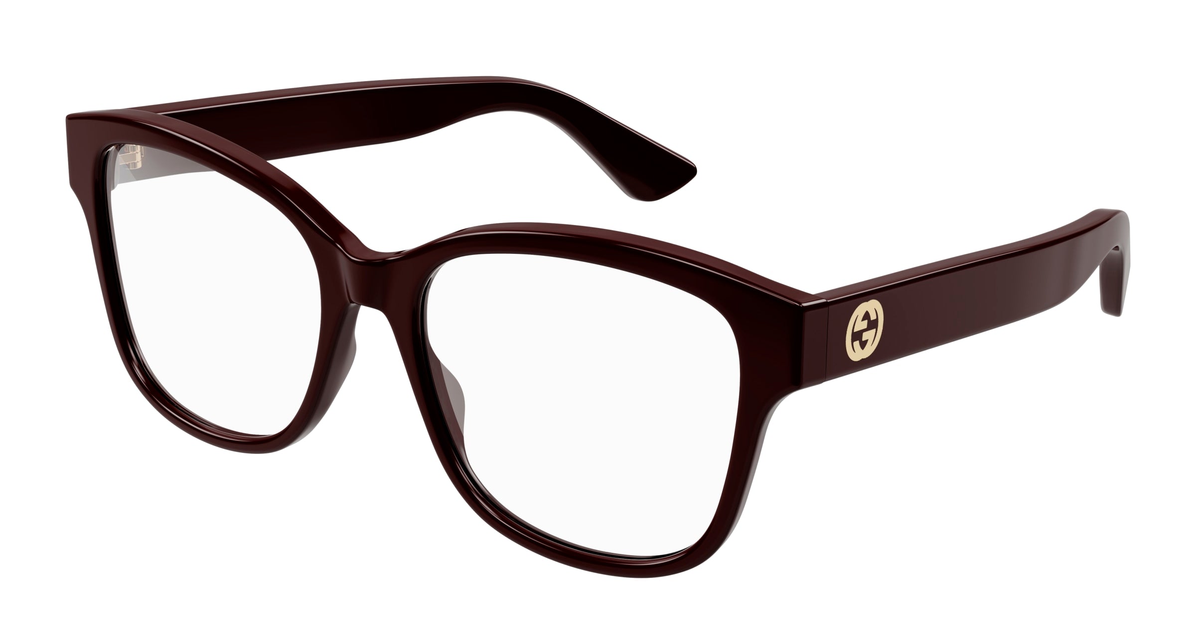 Gucci Donna Gucci GG1340O 004 Montature da vista Plastica Borgogna Squadrata