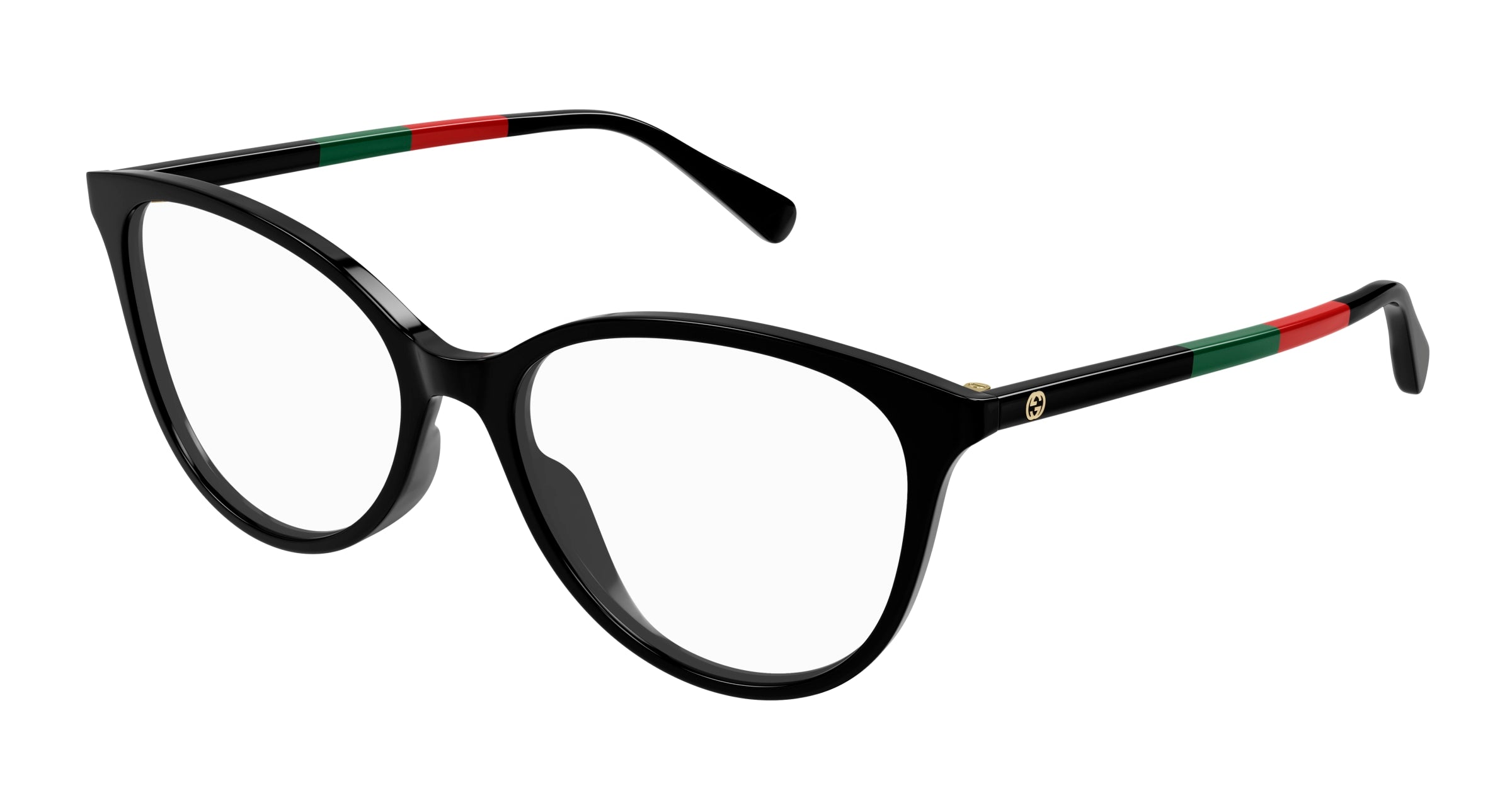 Gucci Donna Gucci GG1359O 005 Montature da vista Acetato Nero Trasparente Cat Eye