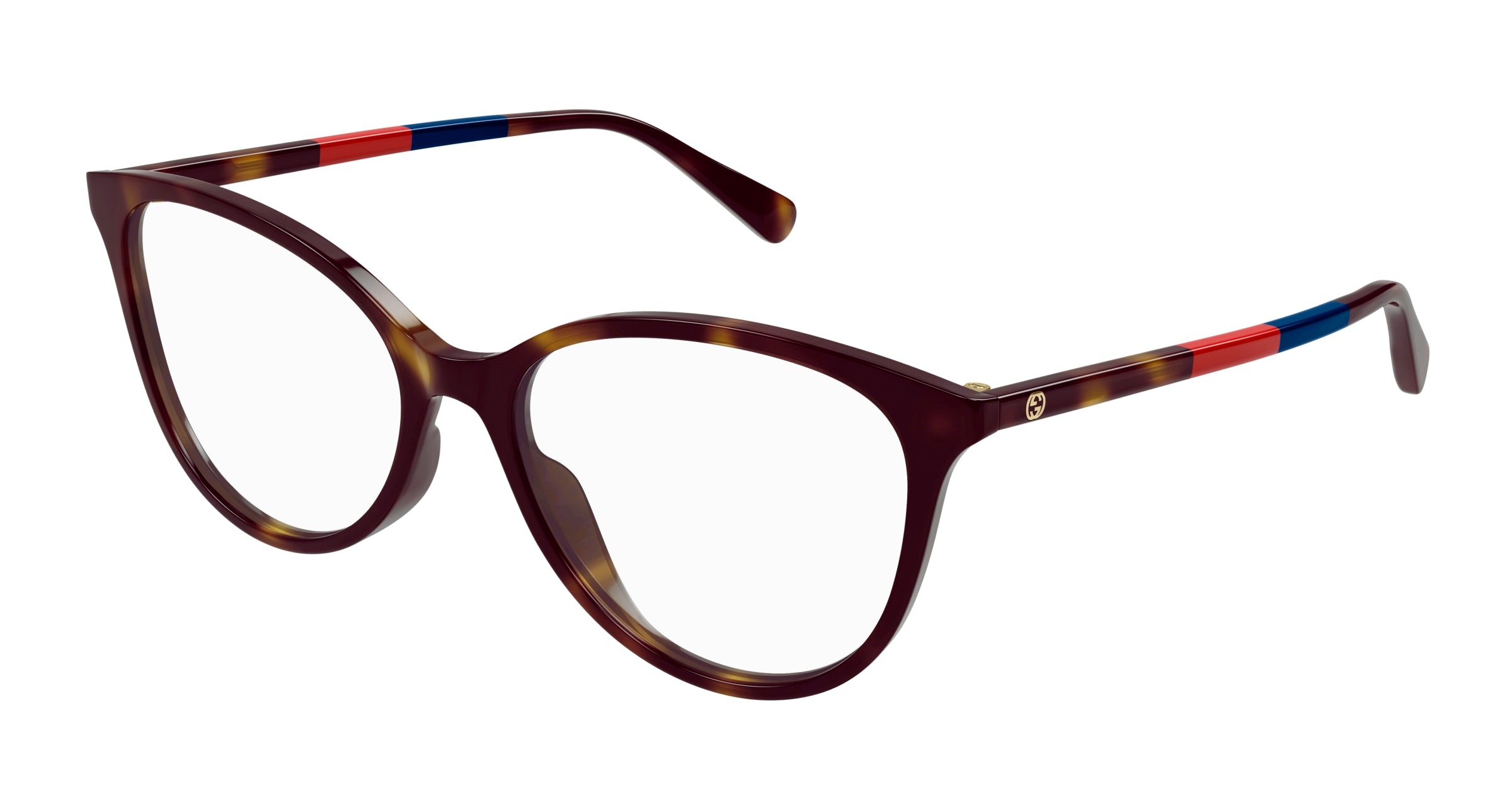 Gucci Donna Gucci GG1359O 006 Montature da vista Acetato Havana Trasparente Cat Eye Gucci Donna Gucci GG1359O 006 Montature da vista Acetato Havana Trasparente Cat Eye