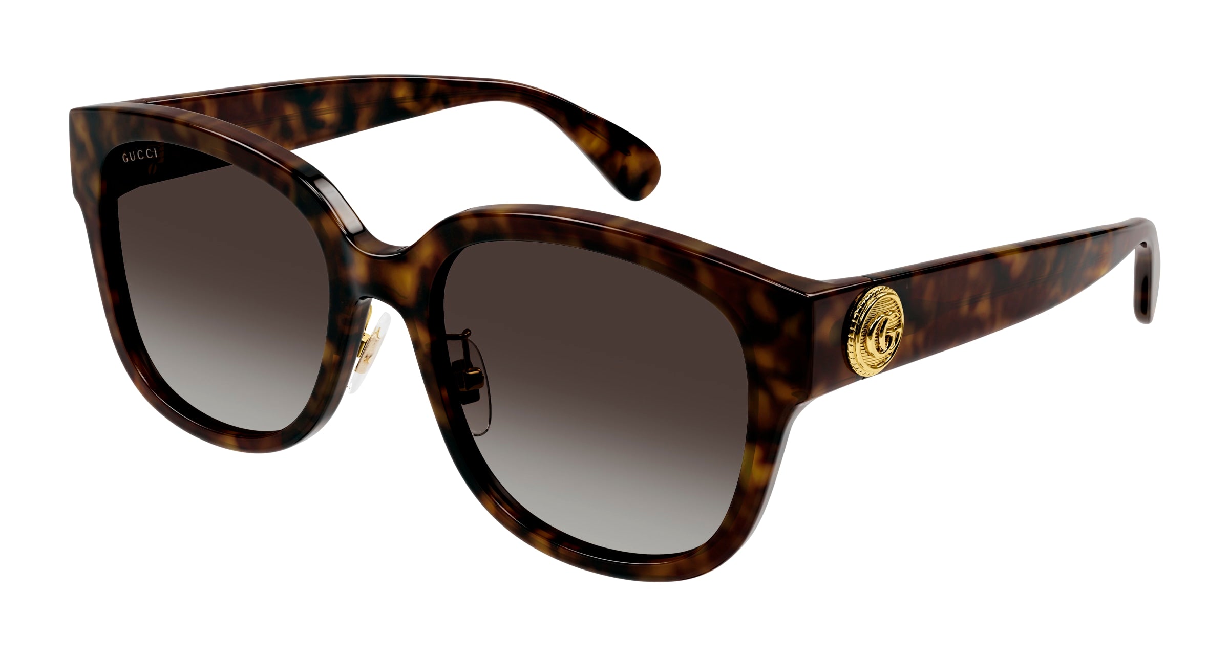 Gucci Donna Gucci GG1409SK 002 Occhiali da sole Acetato Havana Marrone Rotonda Sfumato Gucci Donna Gucci GG1409SK 002 Occhiali da sole Acetato Havana Marrone Rotonda Sfumato