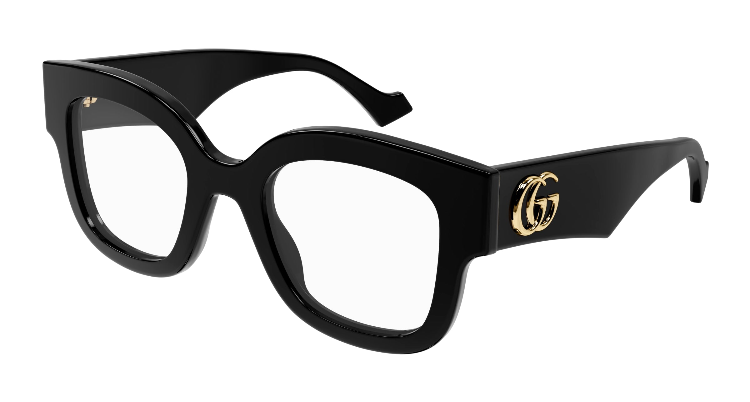 Gucci Donna Gucci GG1423O 001 Montature da vista Acetato Nero Trasparente Cat Eye Gucci Donna Gucci GG1423O 001 Montature da vista Acetato Nero Trasparente Cat Eye