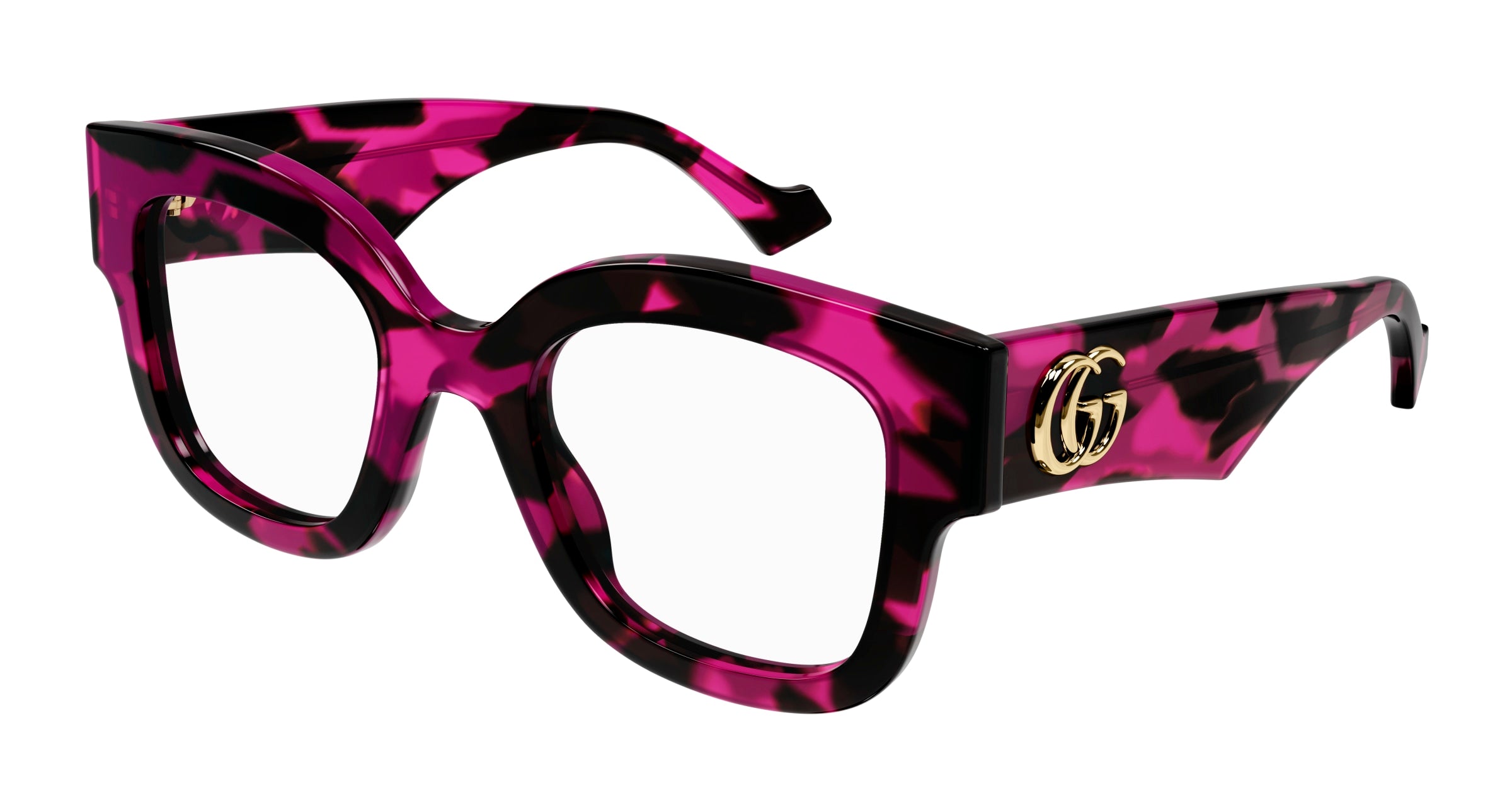 Gucci Donna Gucci GG1423O 003 Montature da vista Acetato Havana Trasparente Cat Eye Gucci Donna Gucci GG1423O 003 Montature da vista Acetato Havana Trasparente Cat Eye