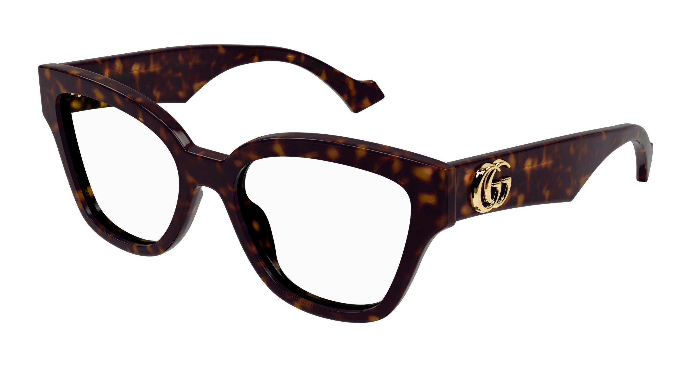 Gucci Donna Gucci GG1424O 002 Montature da vista Acetato Havana Geometrica Gucci Donna Gucci GG1424O 002 Montature da vista Acetato Havana Geometrica
