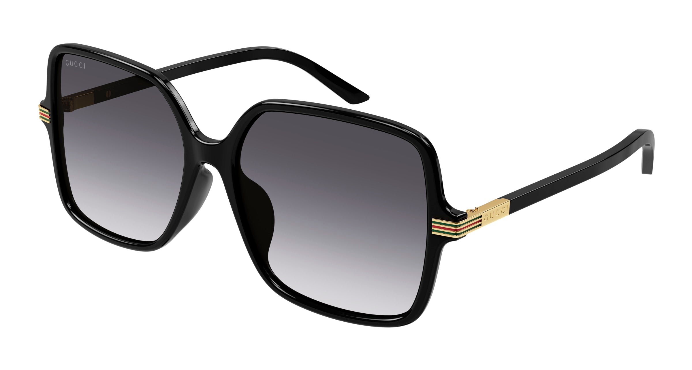 Gucci Donna Gucci GG1448SA 001 Occhiali da sole Acetato Nero Grigio Squadrata Sfumato Gucci Donna Gucci GG1448SA 001 Occhiali da sole Acetato Nero Grigio Squadrata Sfumato