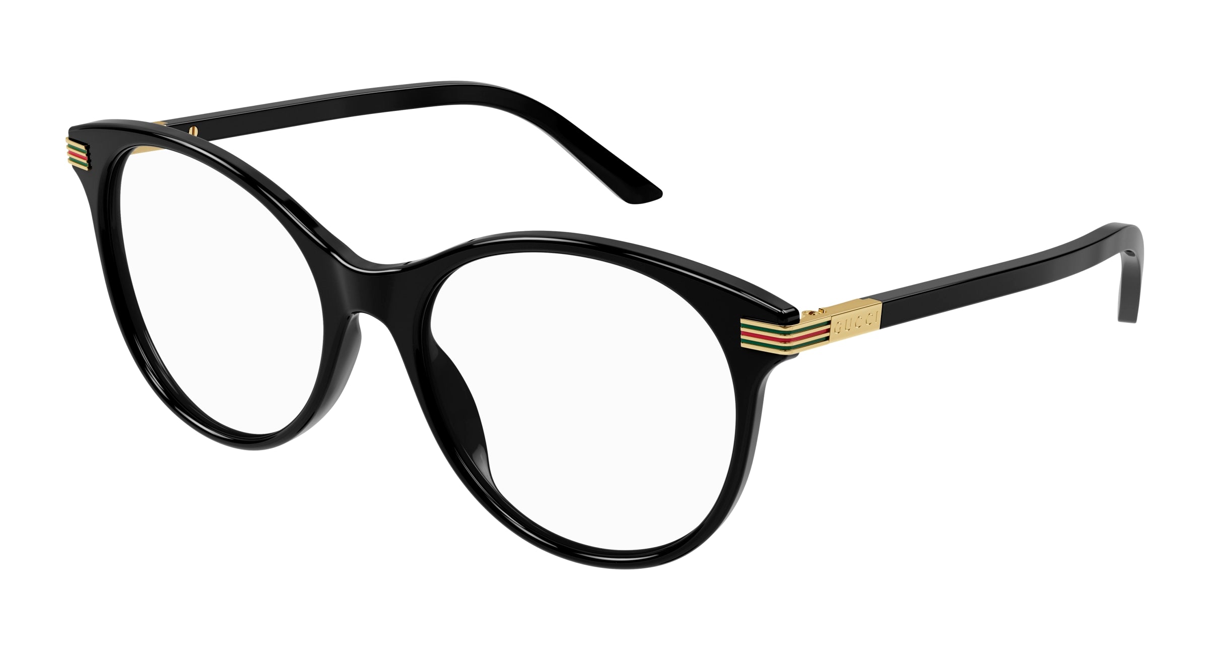 Gucci Donna Gucci GG1450O 001 Montature da vista Acetato Nero Trasparente Pantos