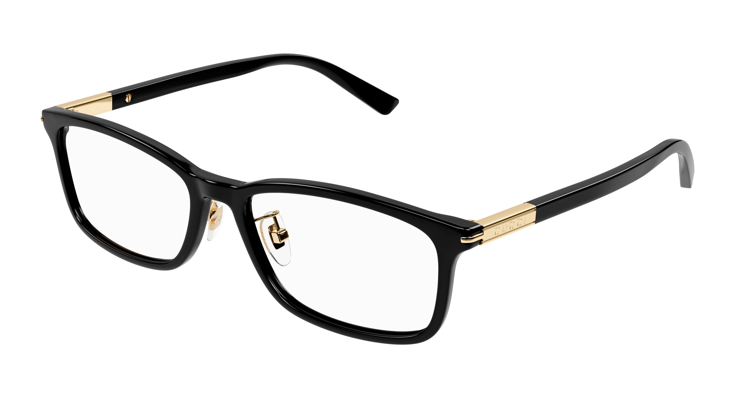 Gucci Donna Gucci GG1506OJ 001 Montature da vista Acetato Nero Trasparente Squadrata Gucci Donna Gucci GG1506OJ 001 Montature da vista Acetato Nero Trasparente Squadrata
