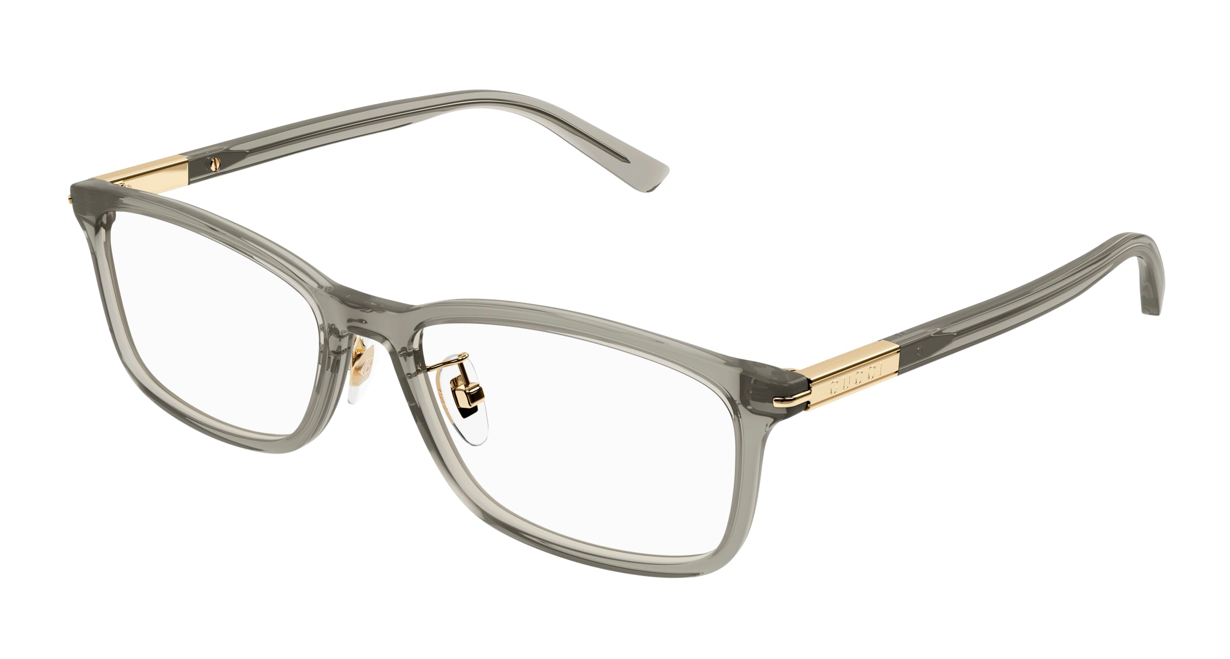 Gucci Donna Gucci GG1506OJ 004 Montature da vista Acetato Marrone Trasparente Squadrata