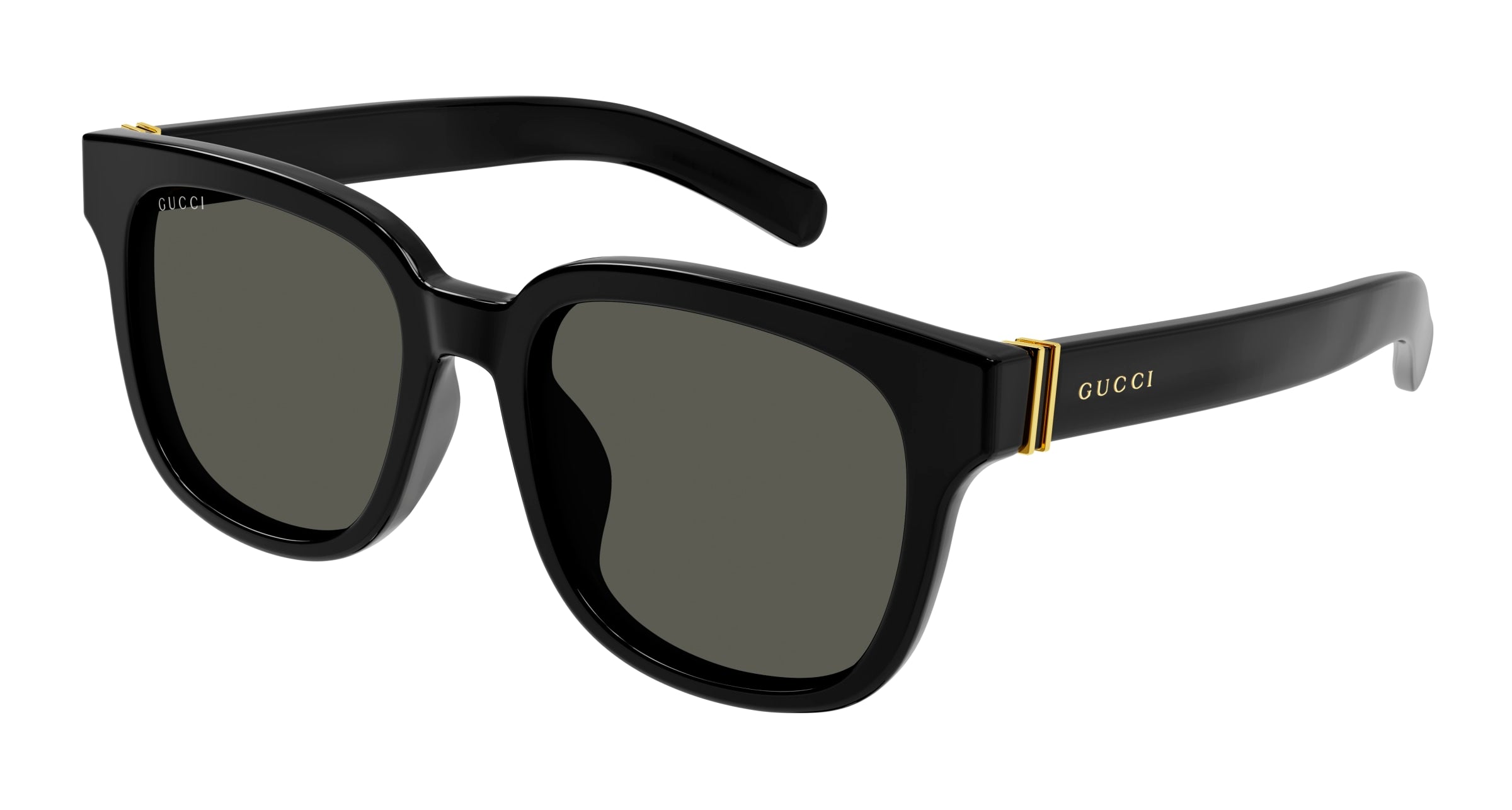 Gucci Donna Gucci GG1512SK 001 Occhiali da sole Acetato Nero Grigio Squadrata