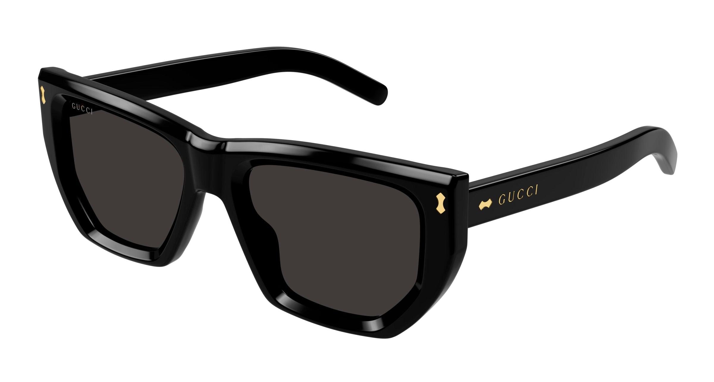 Gucci Donna Gucci GG1520S 001 Occhiali da sole Acetato Nero Grigio Geometrica Gucci Donna Gucci GG1520S 001 Occhiali da sole Acetato Nero Grigio Geometrica