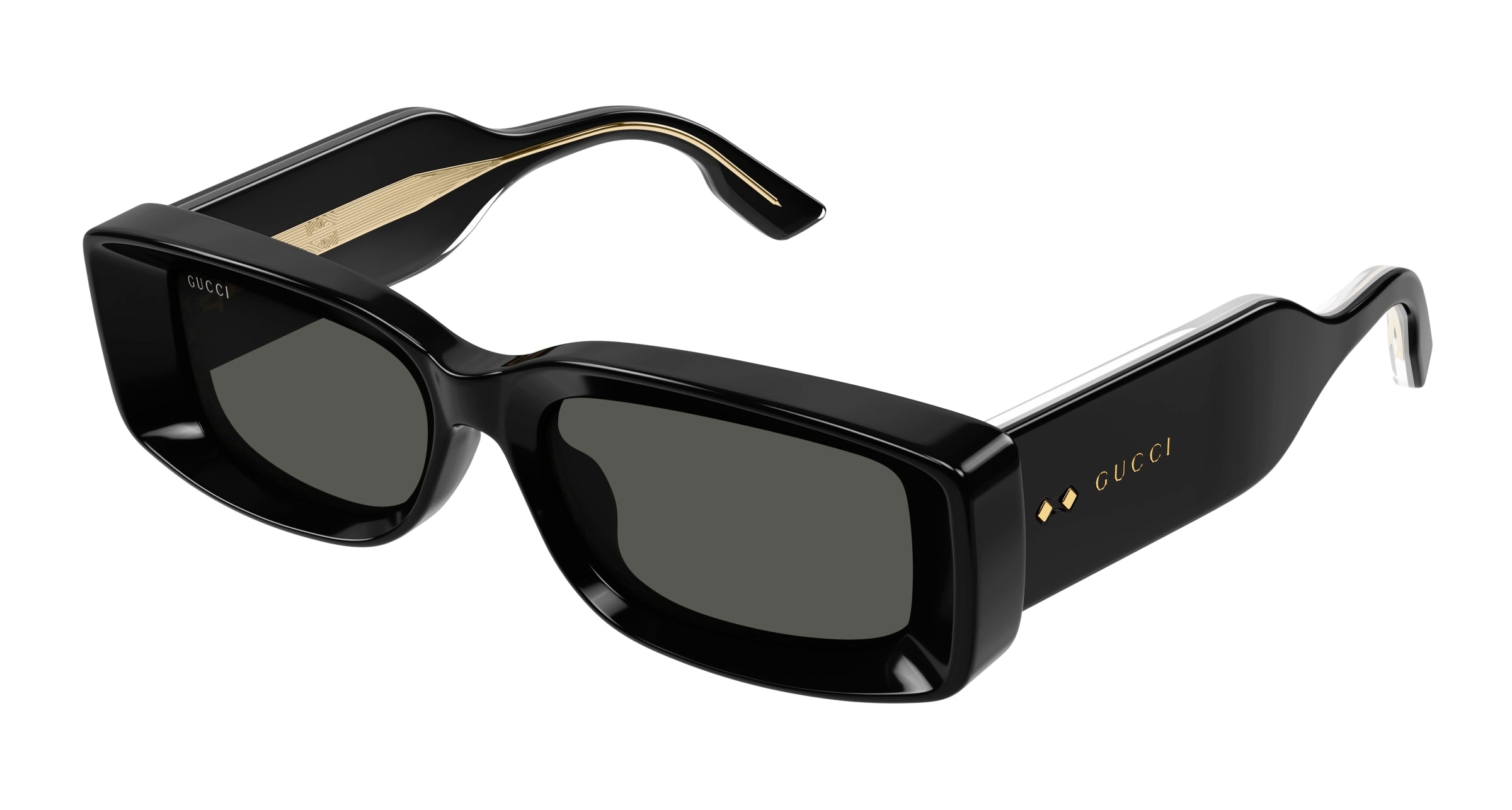 Gucci Donna Gucci GG1528S 001 Occhiali da sole Acetato Nero Grigio Squadrata Gucci Donna Gucci GG1528S 001 Occhiali da sole Acetato Nero Grigio Squadrata