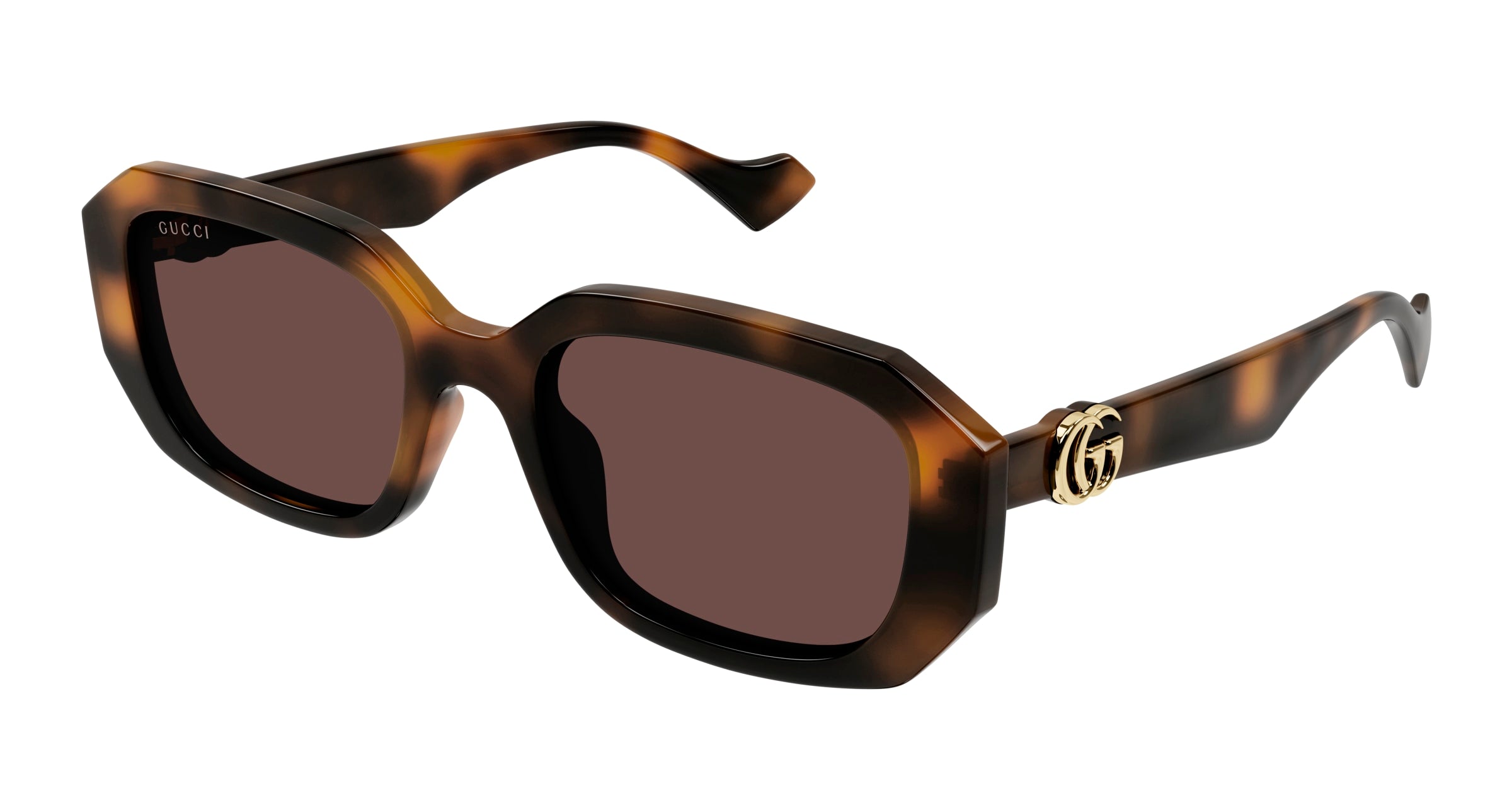 Gucci Donna Gucci GG1535S 002 Occhiali da sole Iniettato Havana Marrone Squadrata