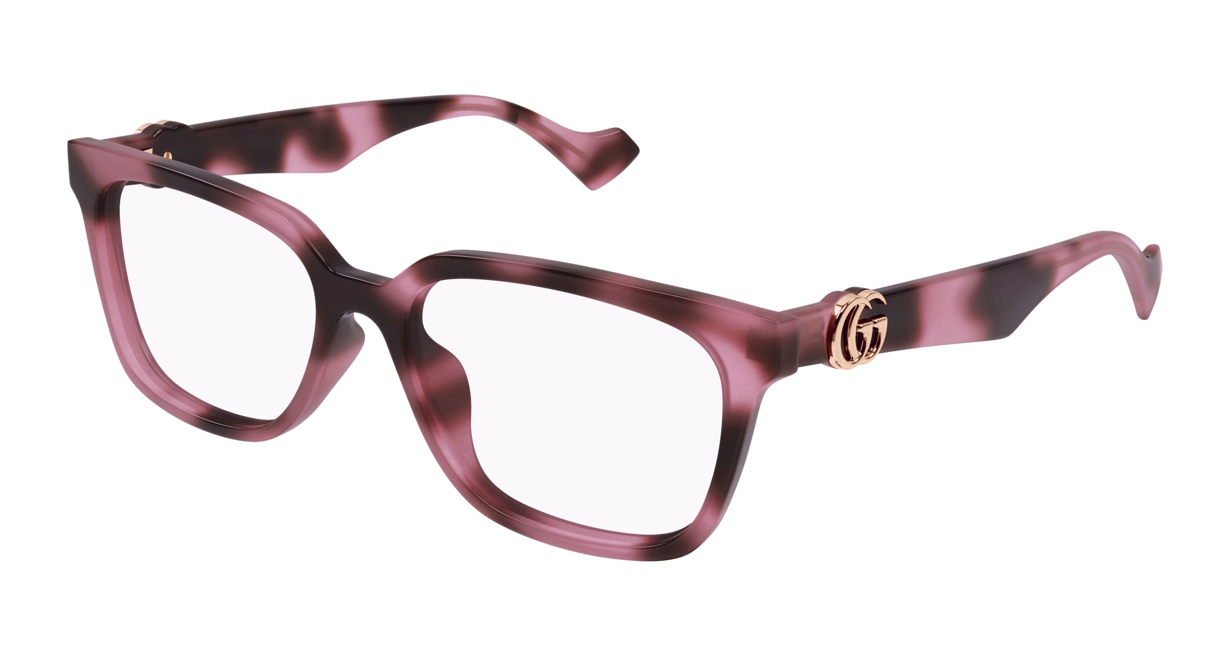 Gucci Donna Gucci GG1537OK 004 Montature da vista Iniettato Rosa Trasparente Squadrata Gucci Donna Gucci GG1537OK 004 Montature da vista Iniettato Rosa Trasparente Squadrata