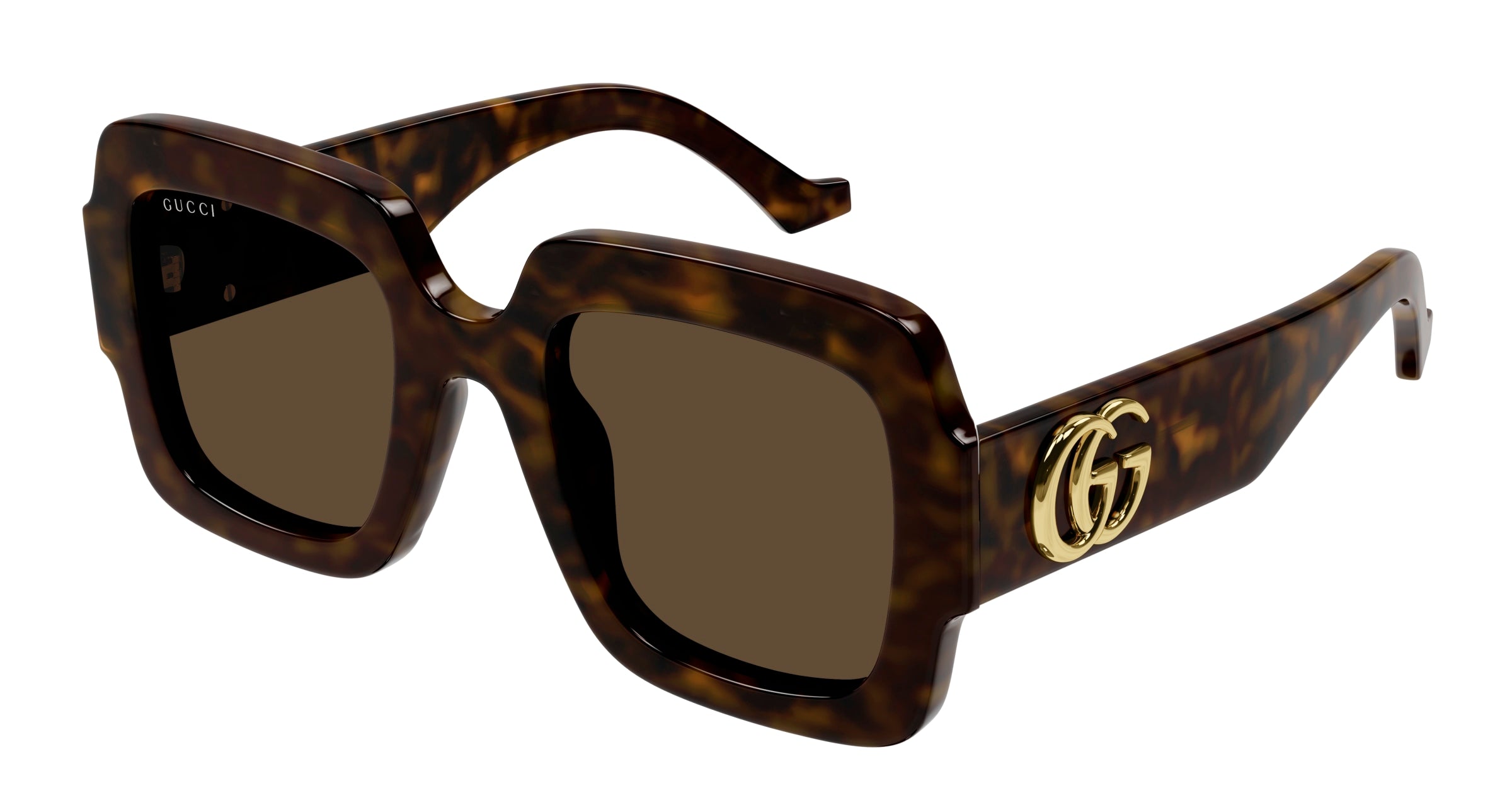 Gucci Donna Gucci GG1547S 002 Occhiali da sole Acetato Havana Marrone Squadrata