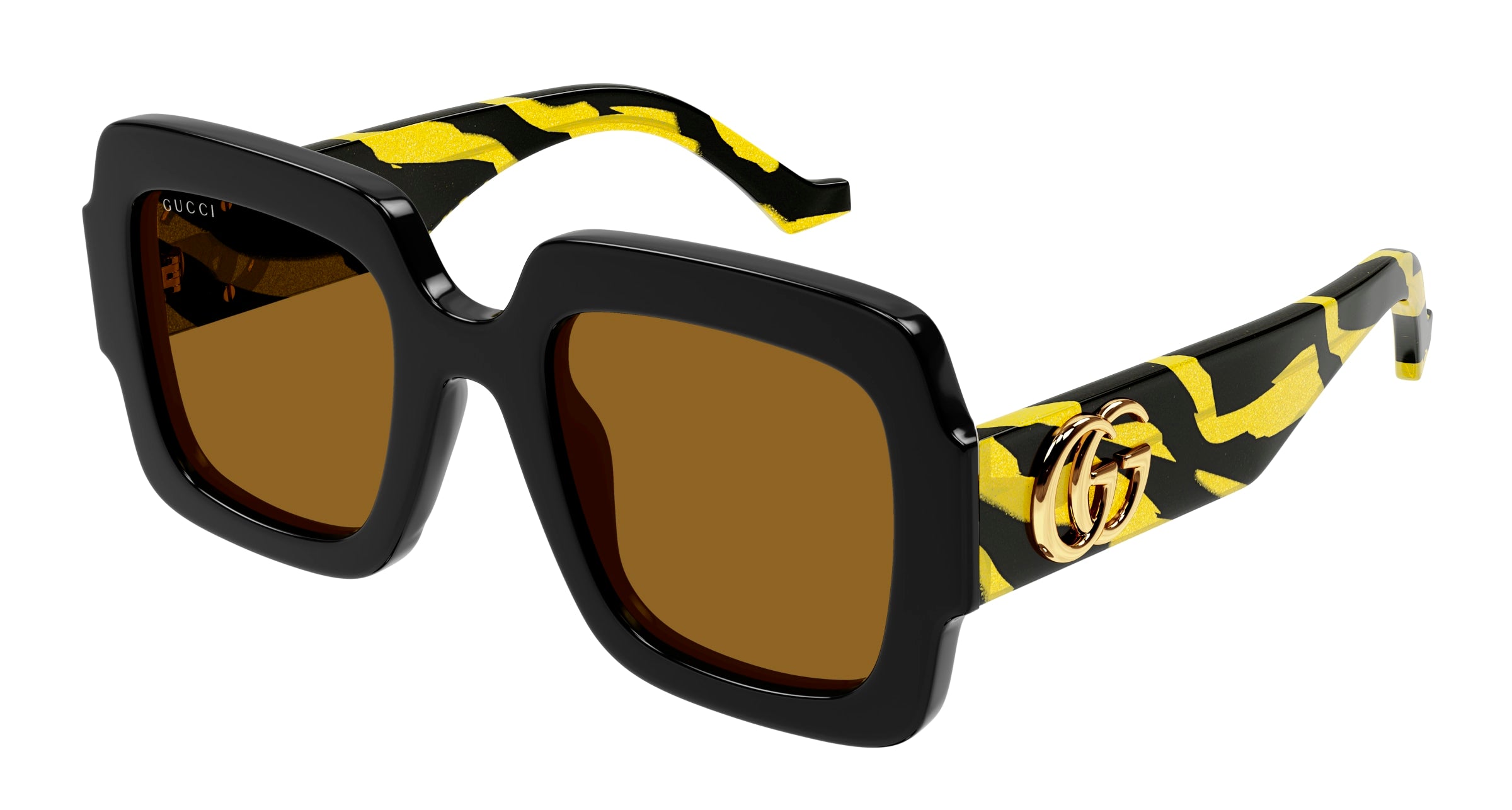 Gucci Donna Gucci GG1547S 004 Occhiali da sole Acetato Nero Marrone Squadrata Gucci Donna Gucci GG1547S 004 Occhiali da sole Acetato Nero Marrone Squadrata