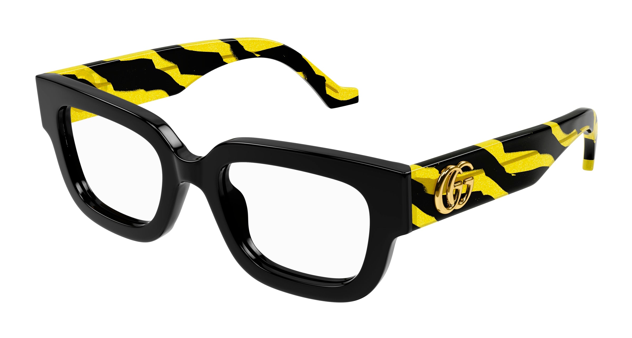 Gucci Donna Gucci GG1548O 006 Montature da vista Acetato Nero Trasparente Squadrata Gucci Donna Gucci GG1548O 006 Montature da vista Acetato Nero Trasparente Squadrata