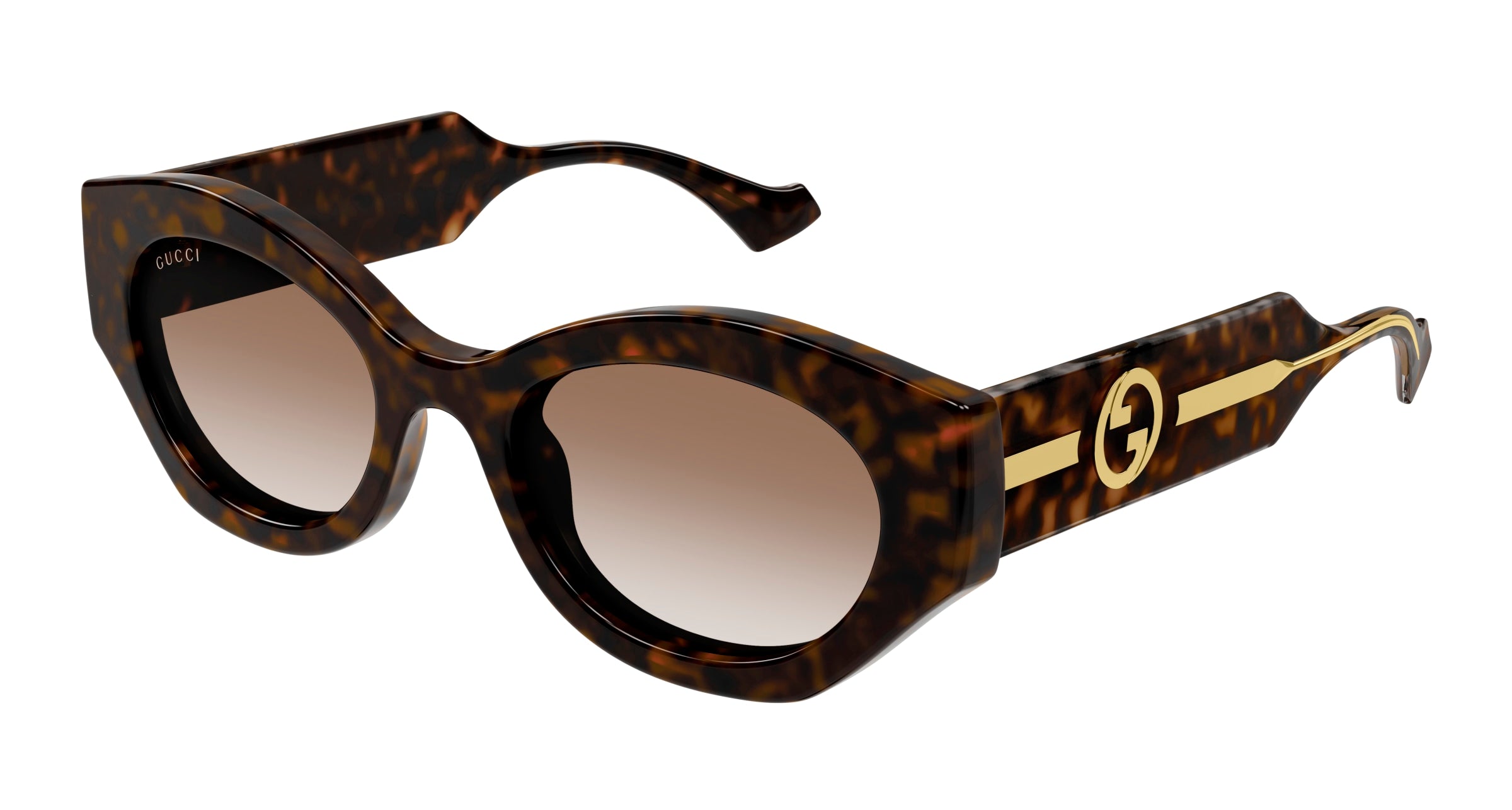 Gucci Donna Gucci GG1553S 002 Occhiali da sole Iniettato Havana Marrone Rotonda Gucci Donna Gucci GG1553S 002 Occhiali da sole Iniettato Havana Marrone Rotonda