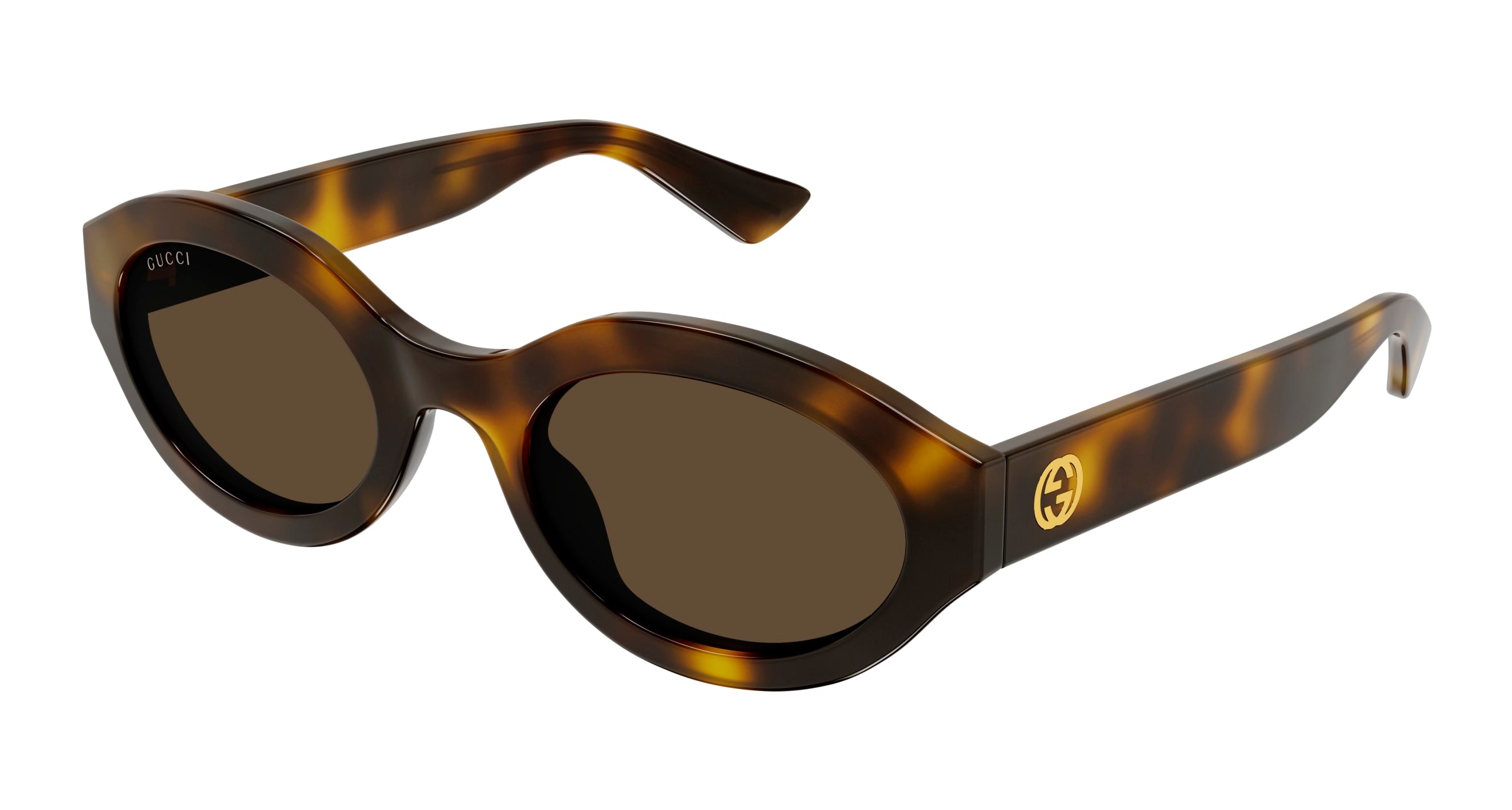 Gucci Donna Gucci GG1579S 002 Occhiali da sole Iniettato Havana Marrone Geometrica
